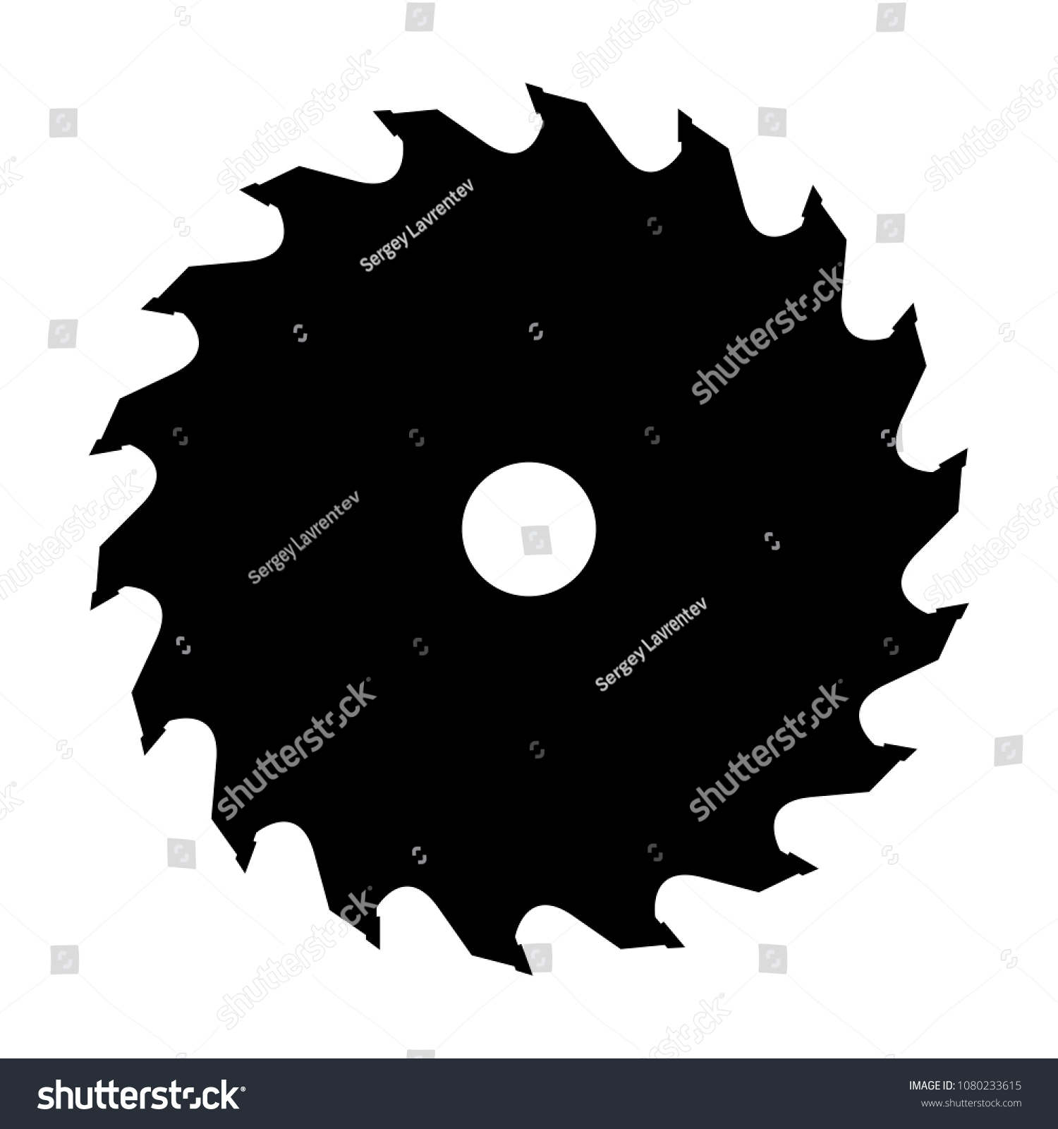 Silhouette Saw Blade Circular Saw Vector Stock Vector (Royalty Free ...