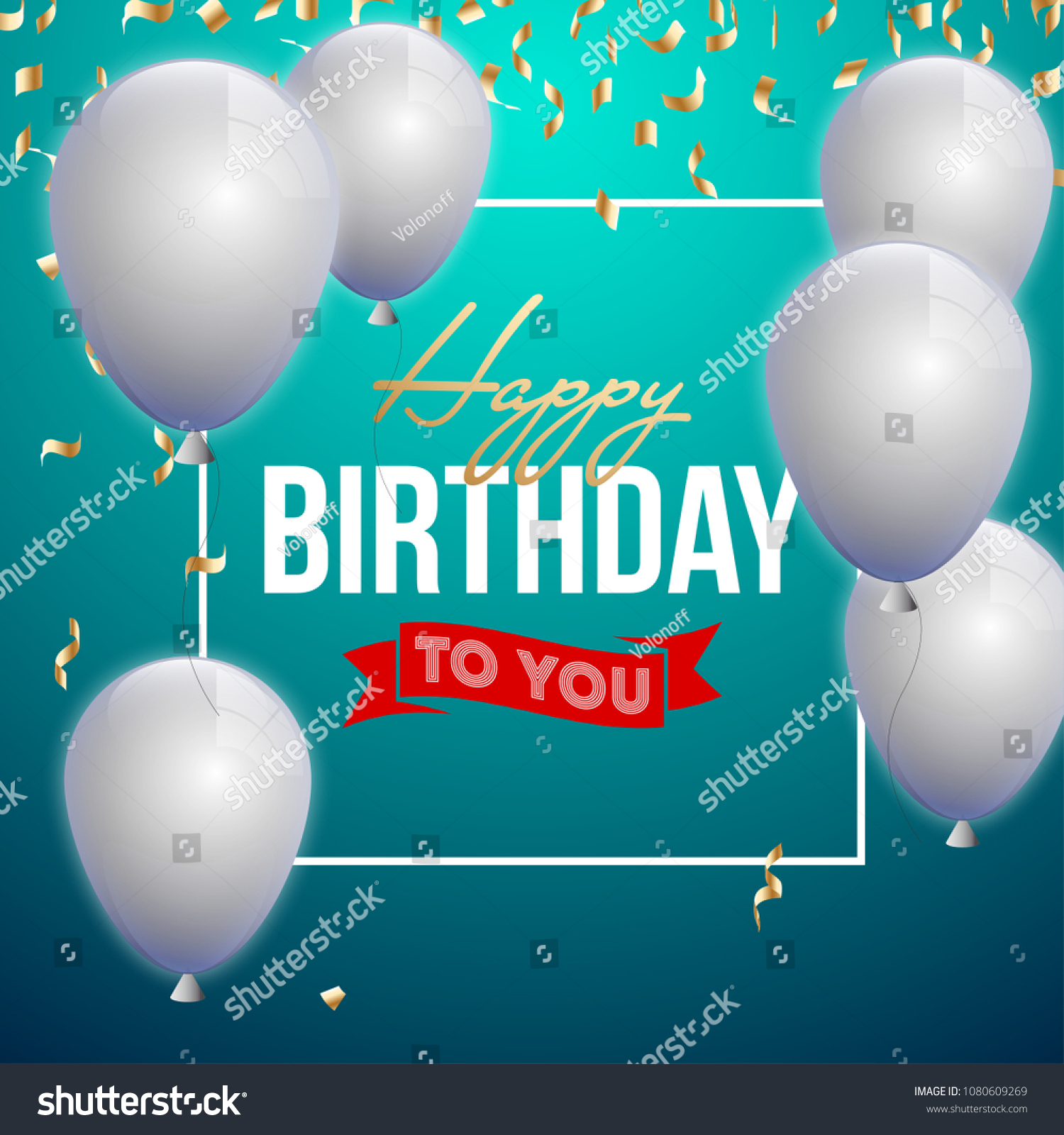 Happy Birthday Vector Illustration Golden Foil Stock Vector (Royalty ...