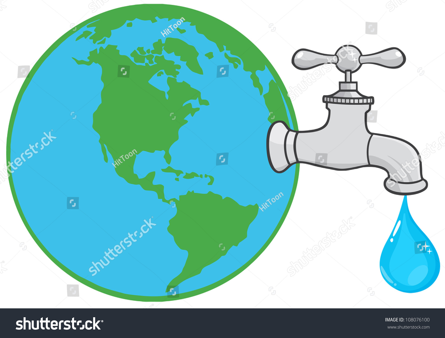 Рисунок экономить воду
