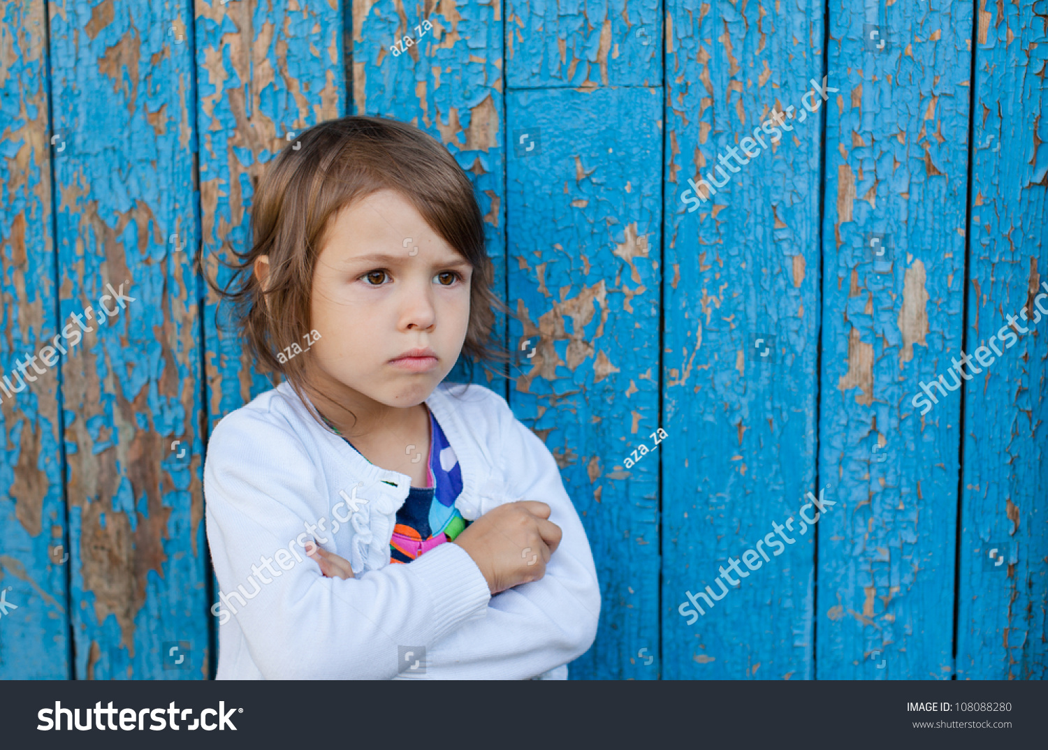 A Portrait Of Angry Toddler Girl At Summer Stock Photo Image 20864370