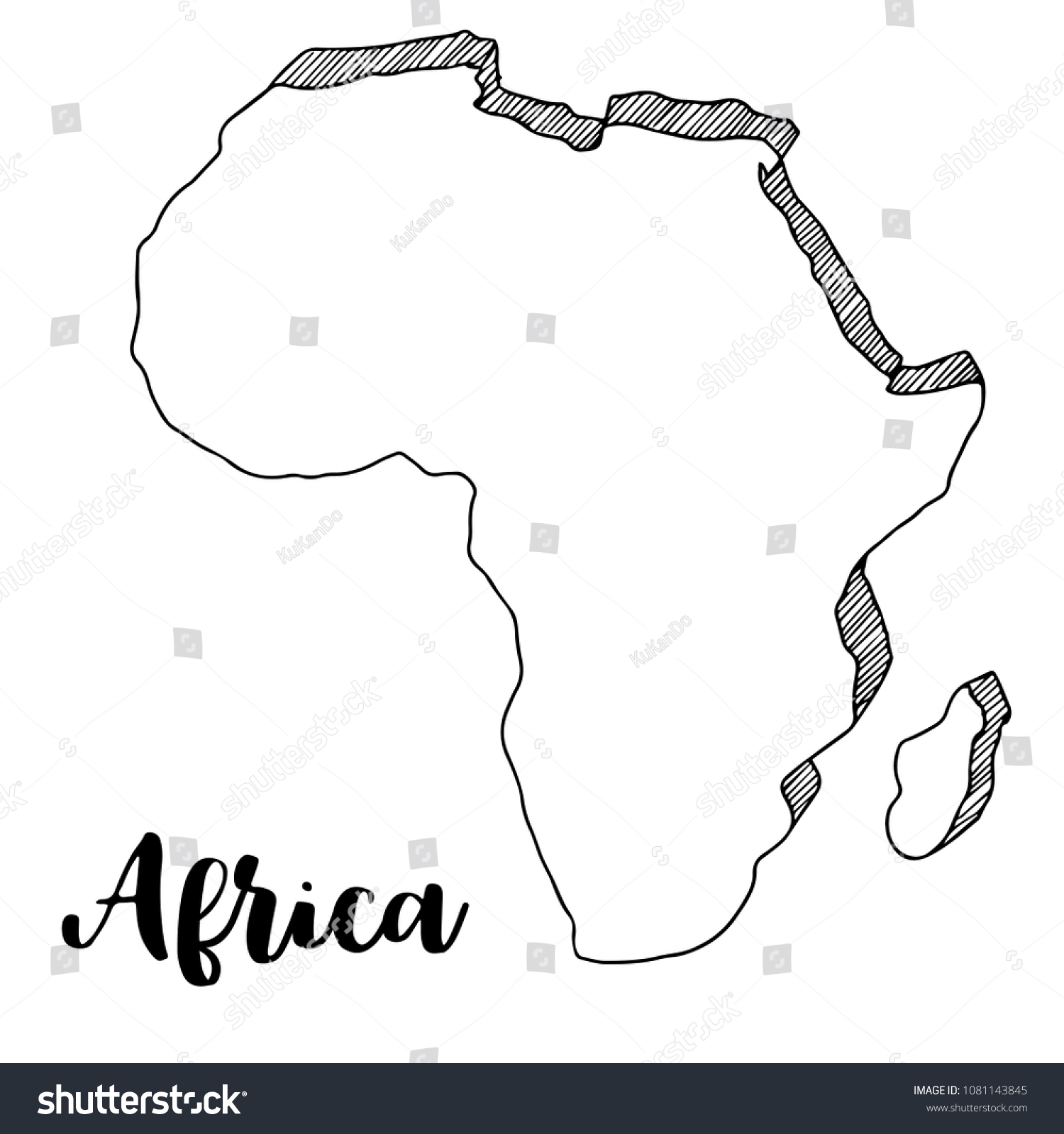 Нарисовать Африку карандашом