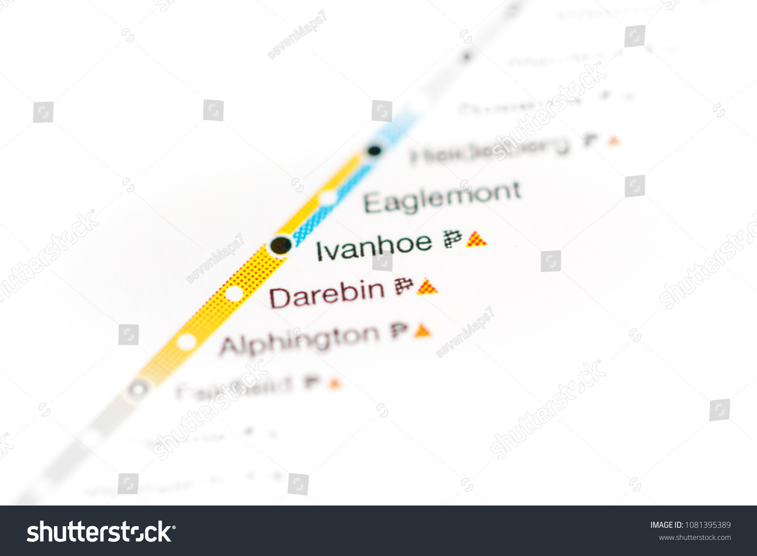 Ivanhoe Station Melbourne Metro Map On Stock Photo 1081395389 Shutterstock