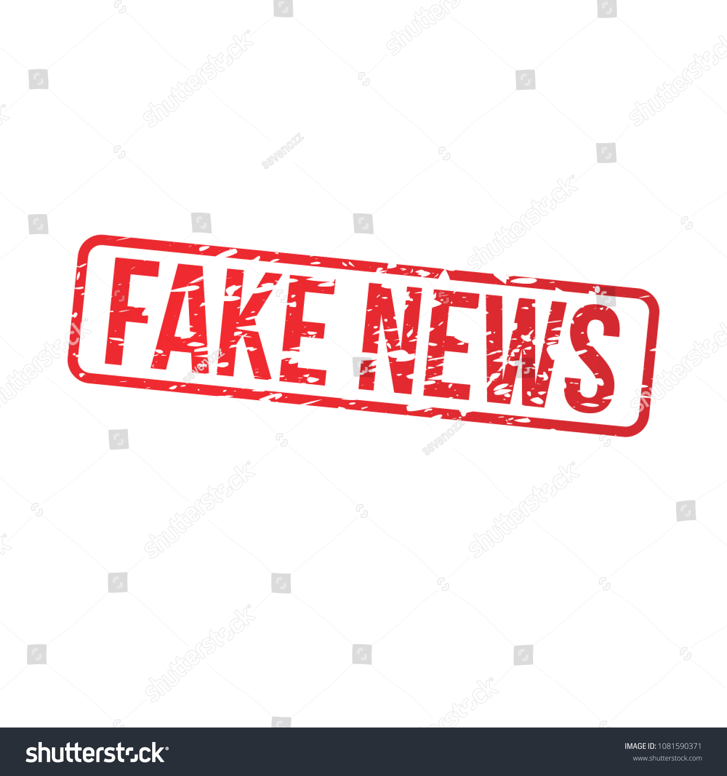 Fake News Red Grunge Stamp Illustration Stock Vector (Royalty Free ...