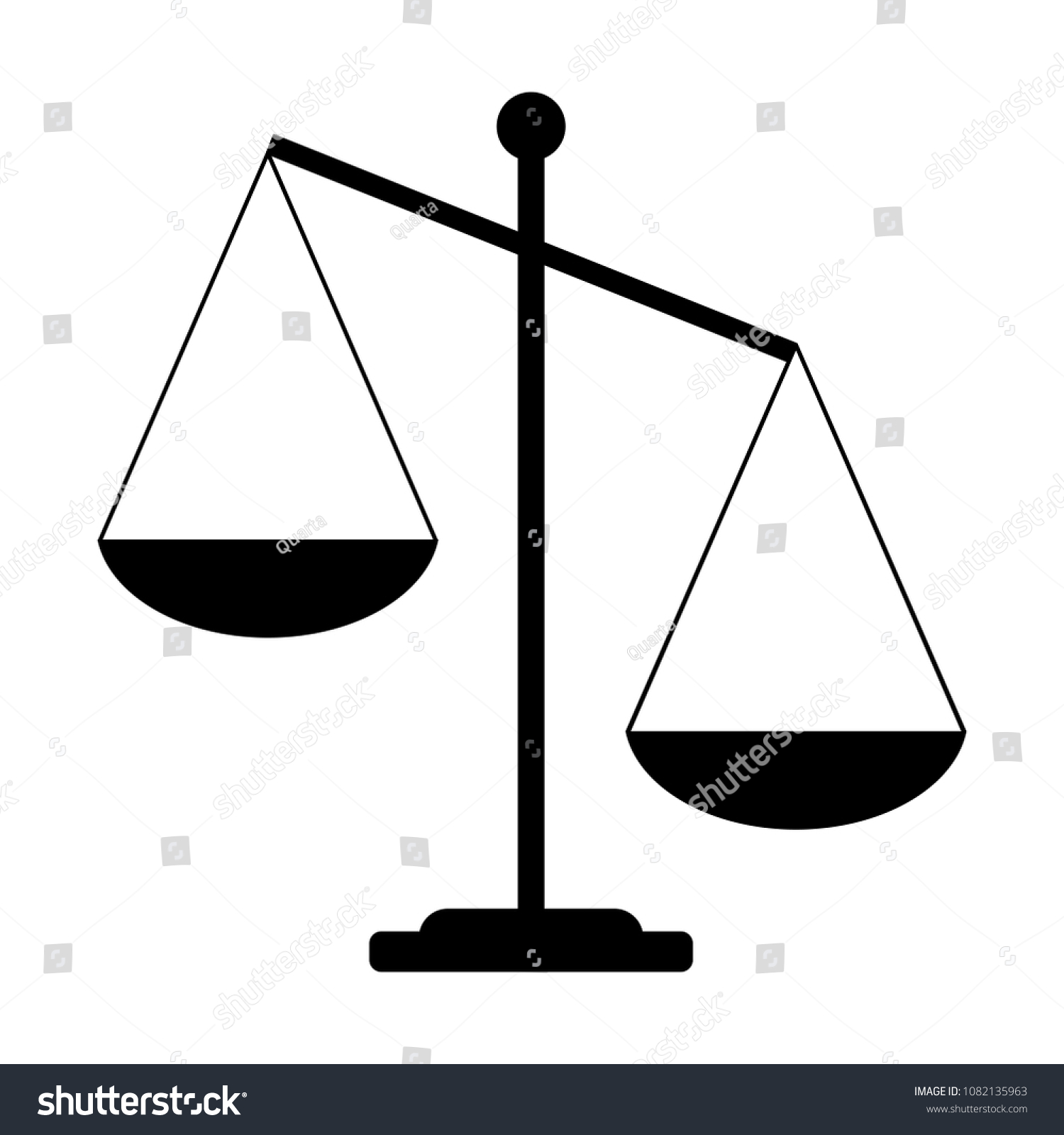 Scale Justice Law Justice Flat Vector Stock Vector (Royalty Free ...