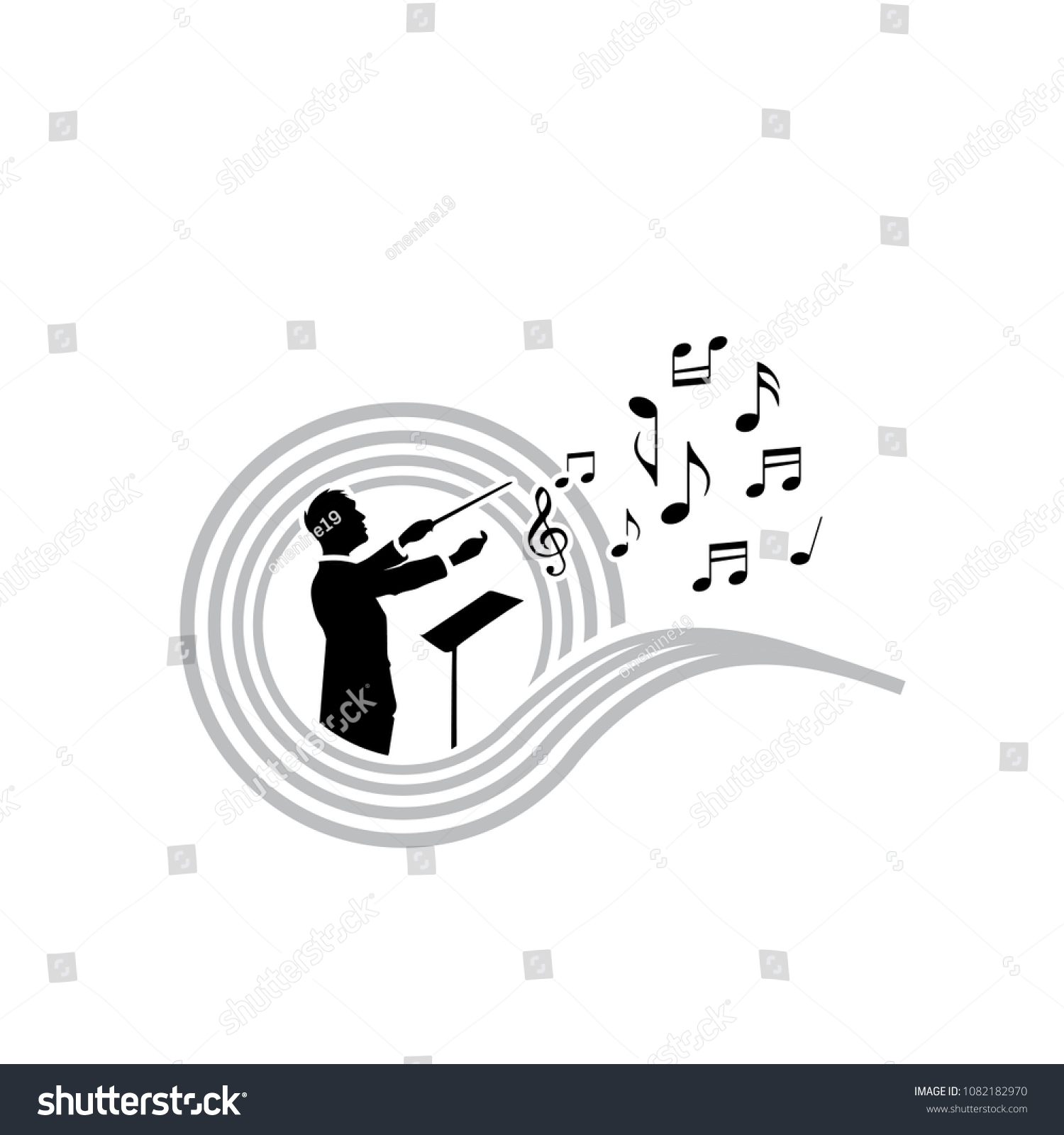 Choir Guide Music Logo Stock Vector (royalty Free) 1082182970 