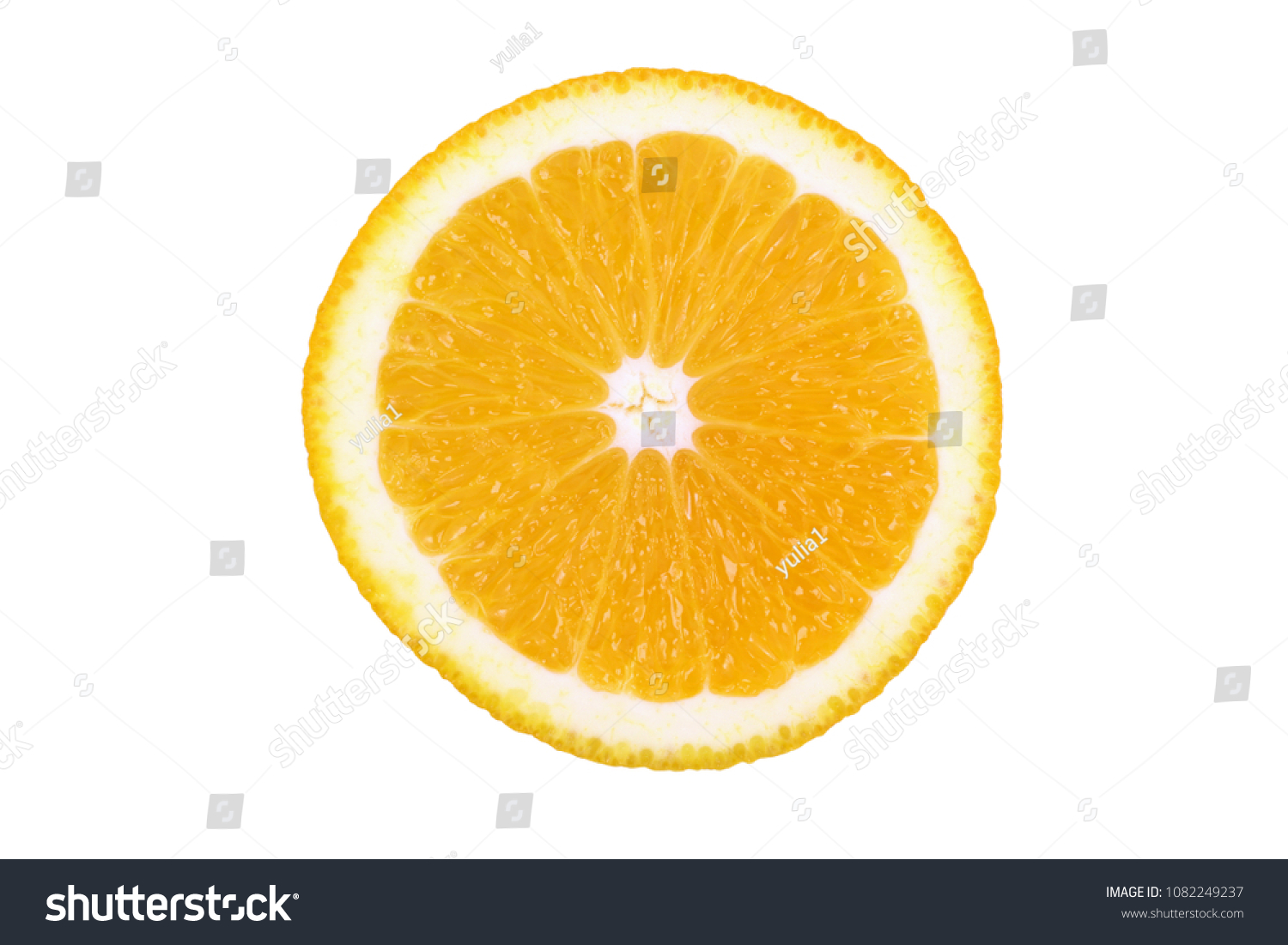 Orange Slice Isolated On White Background Stock Photo 1082249237 ...