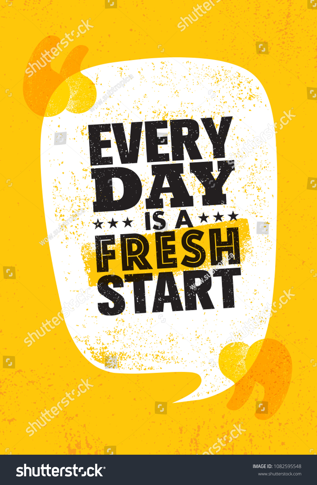 Every Day Fresh Start Inspiring Creative Stock Vector (Royalty Free ...