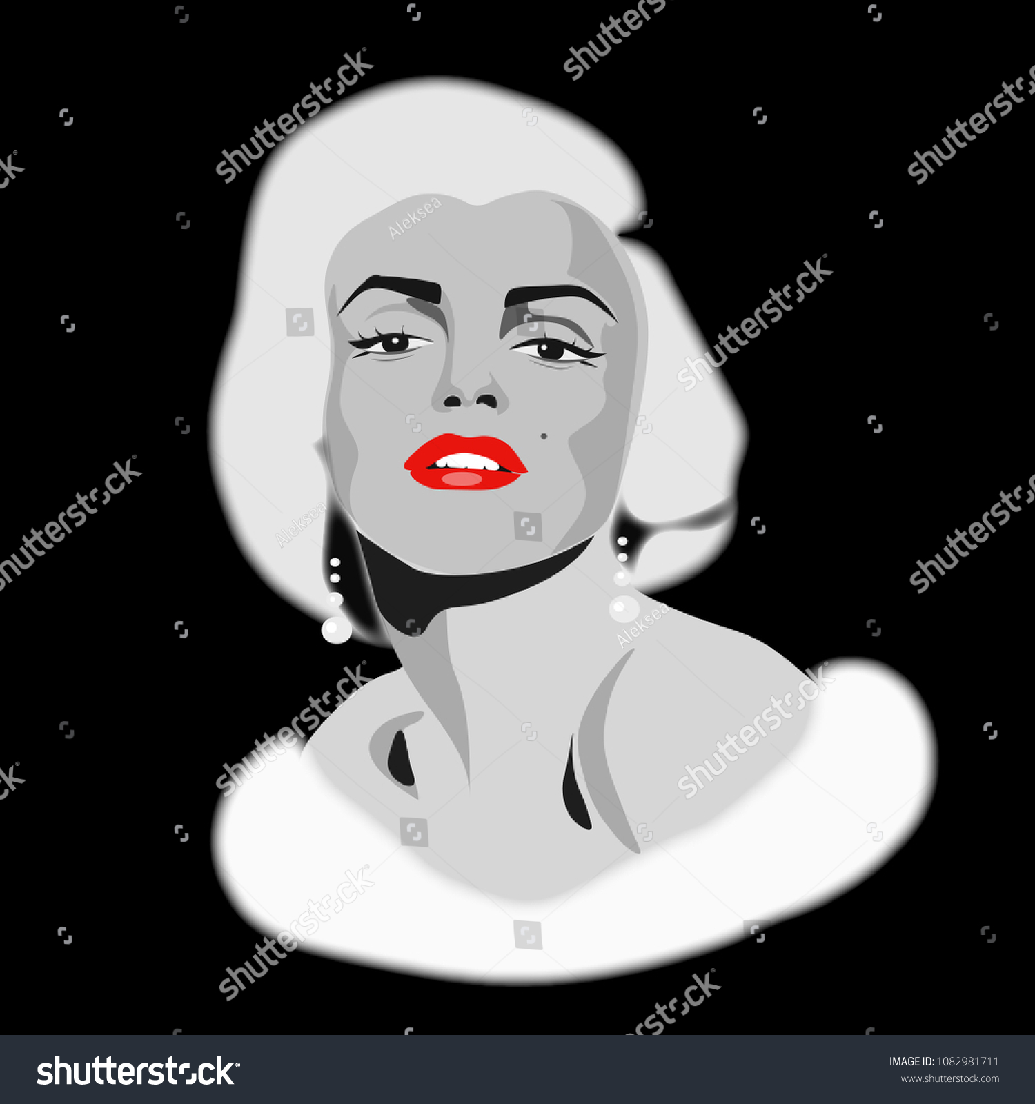 Marilyn Monroe Vector Illustration Sketch Stock Vector Royalty Free 1082981711 Shutterstock 1698