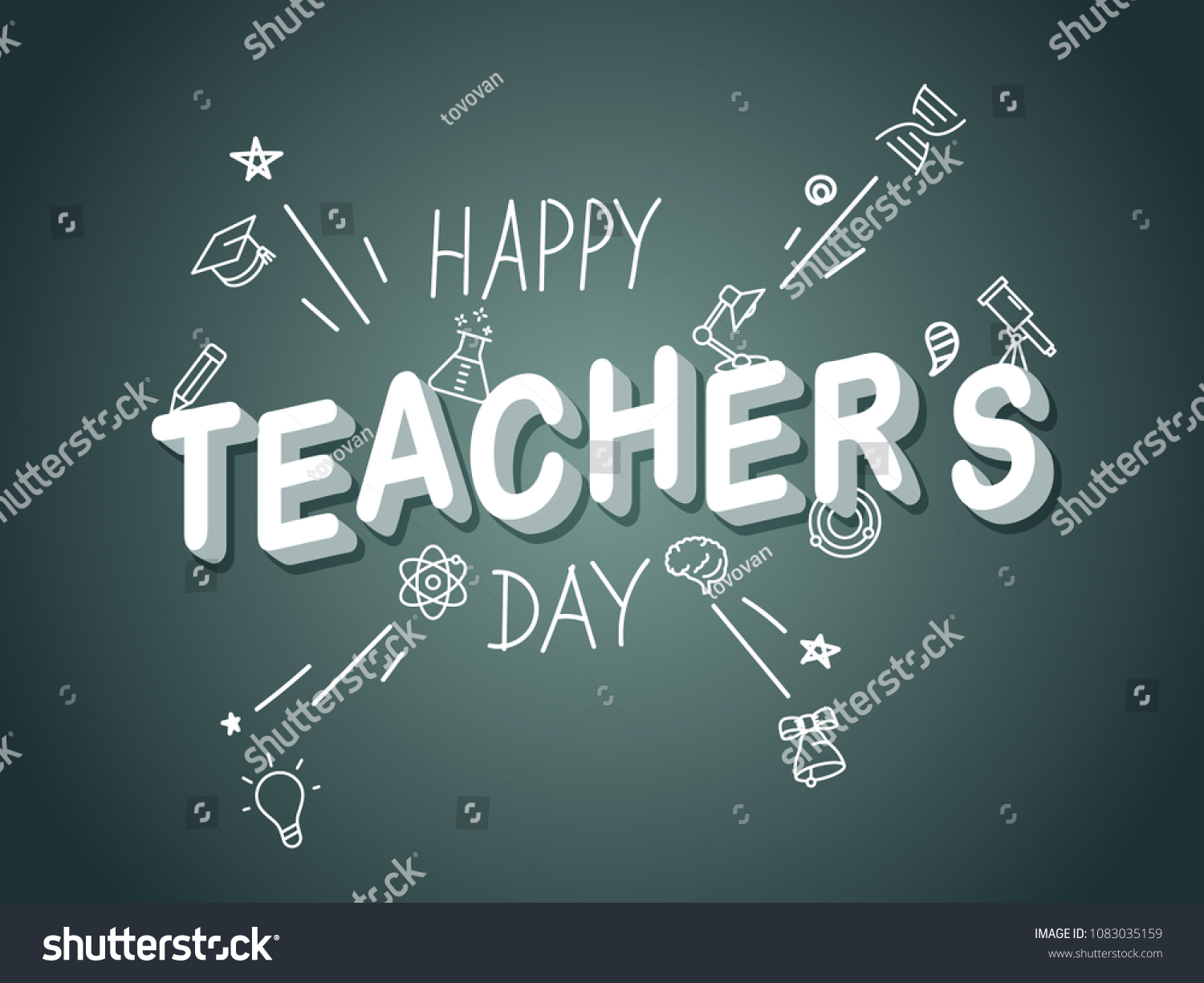 Happy Teachers Day Vector Illustration Stock Vector (Royalty Free ...