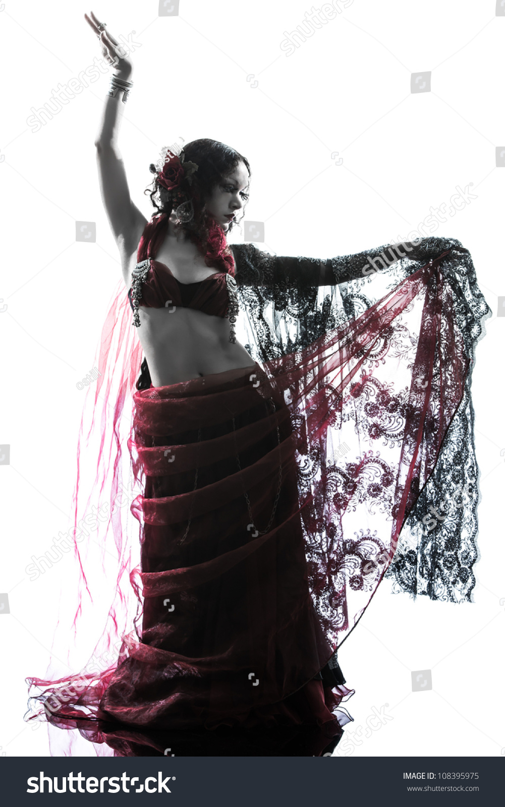 One Arabic Woman Belly Dancer Dancing Stock Photo 108395975 | Shutterstock