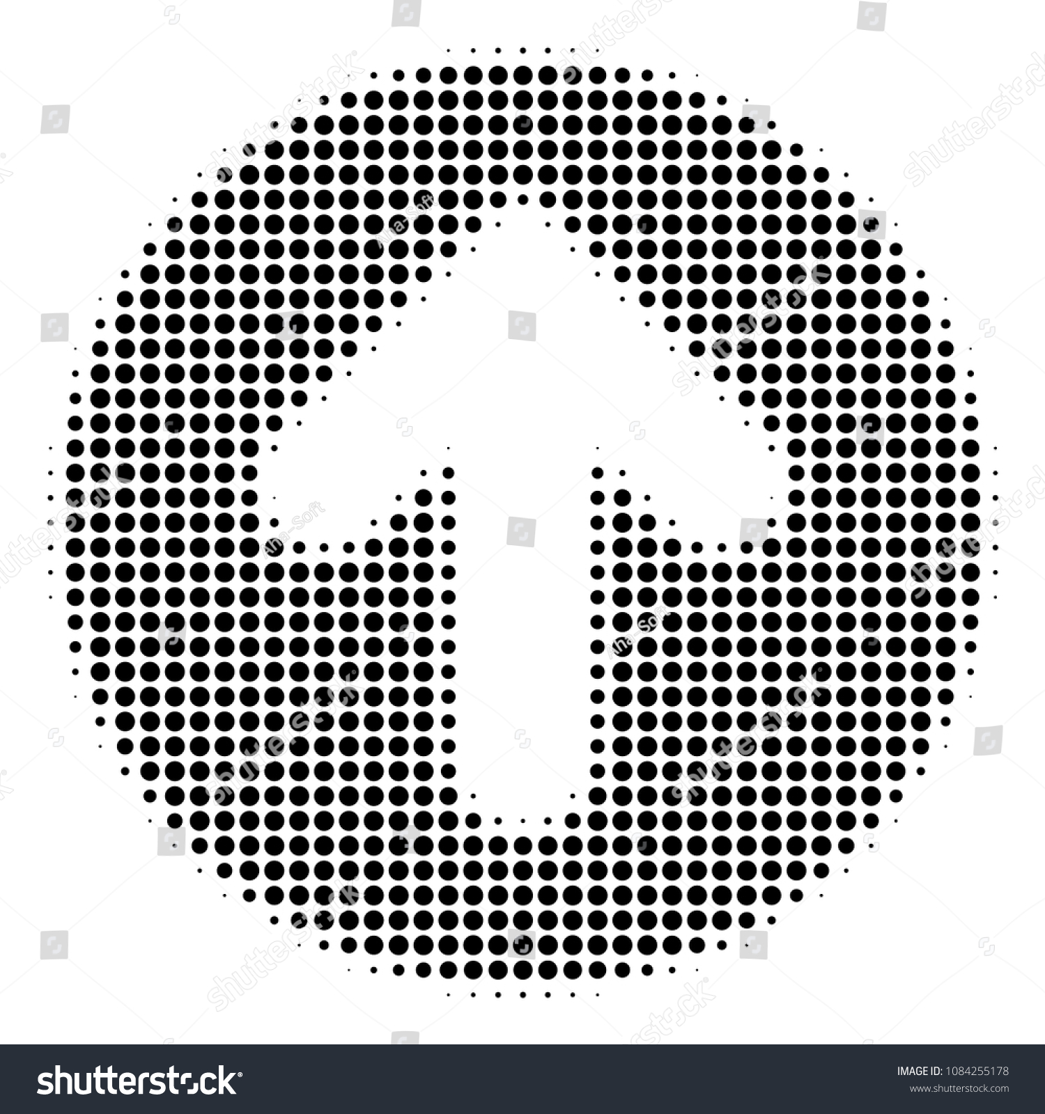 Pixel Black Rounded Arrow Icon Vector Stock Vector Royalty Free 1084255178 Shutterstock 0392