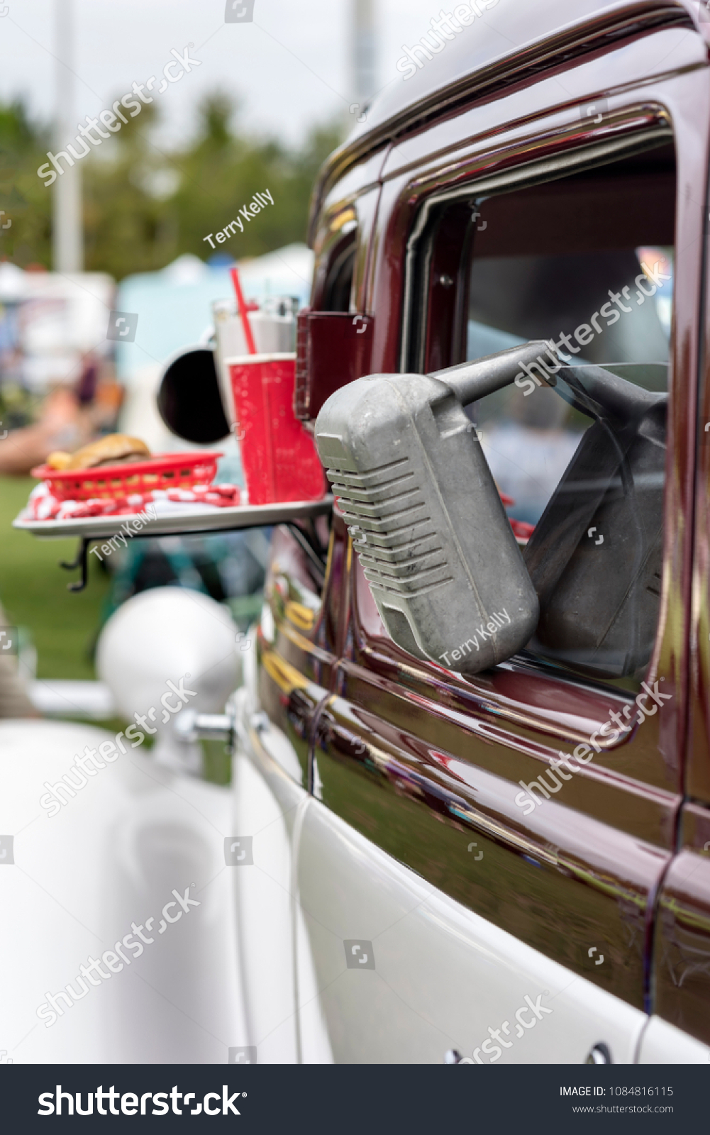 antique drive in movie speakers