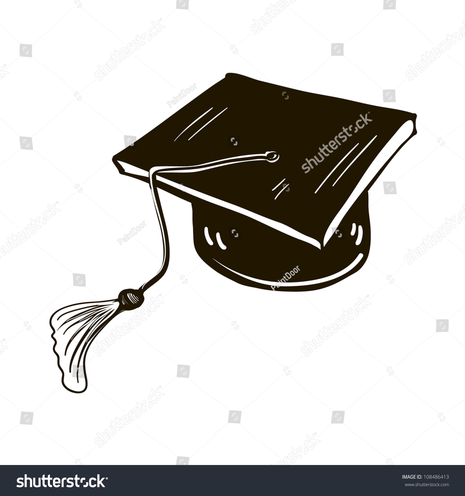 Graduate Cap Childrens Sketch Stock Vector (Royalty Free) 108486413 ...