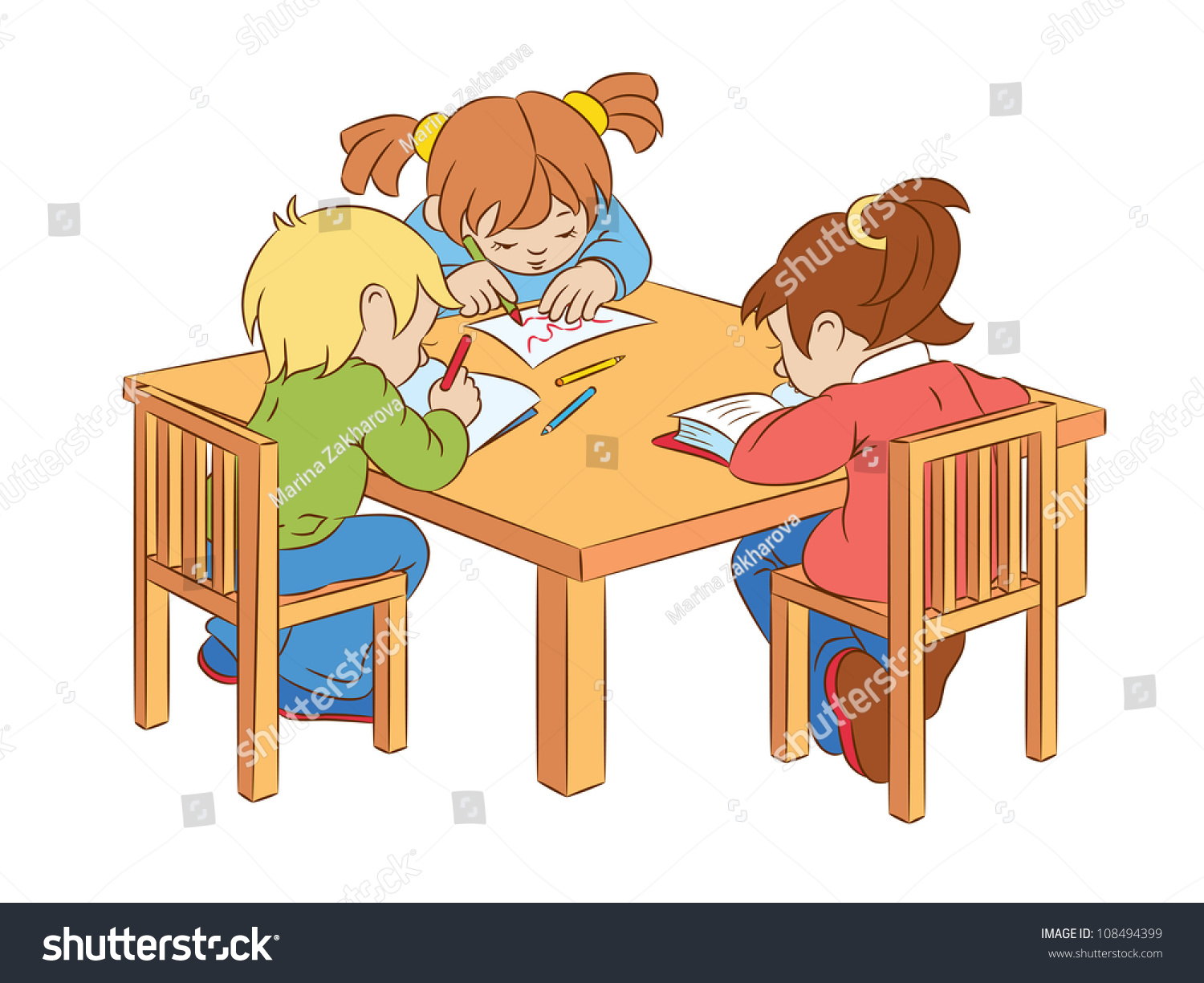 Ребенок сидит за столом