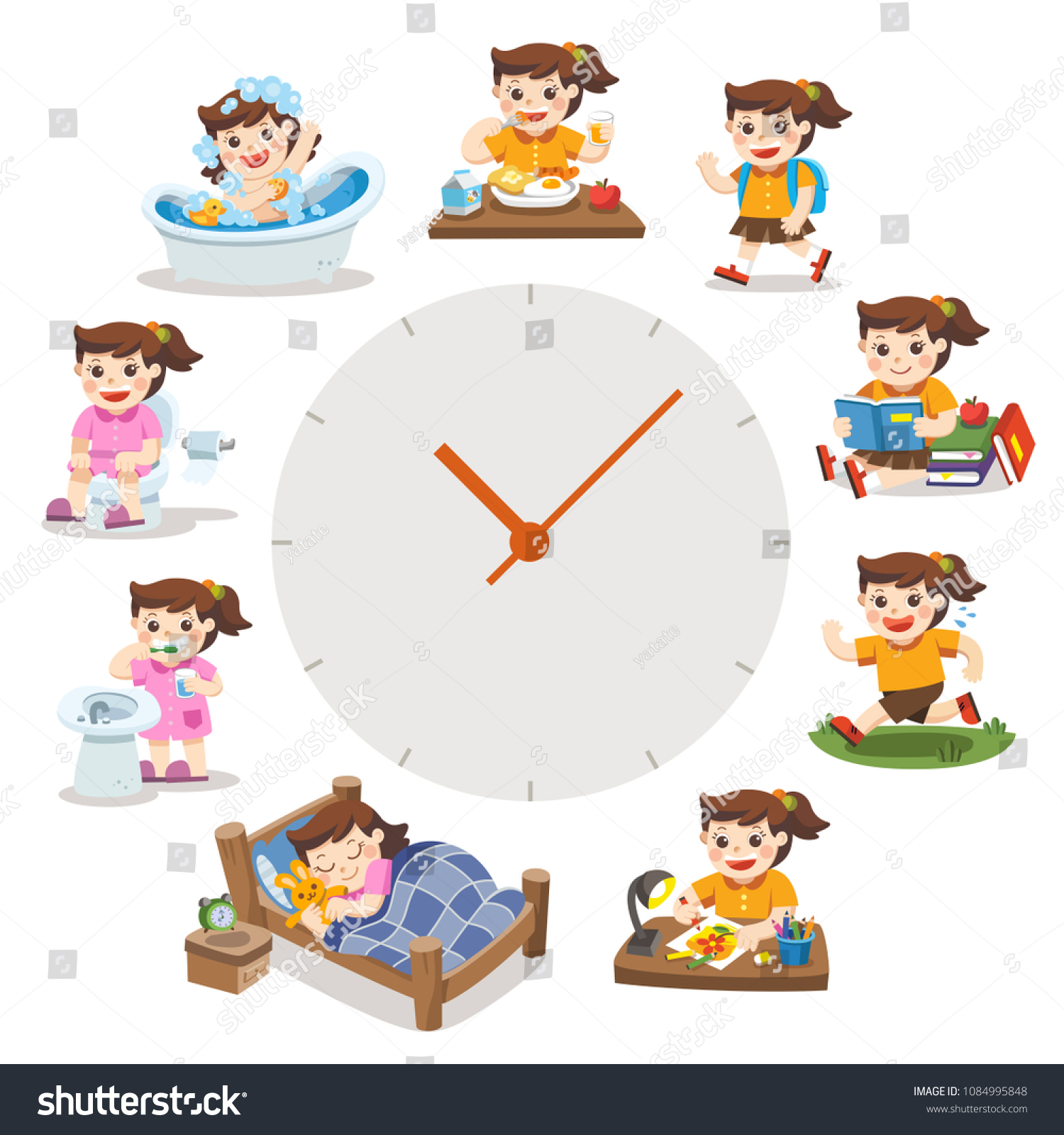 1,519 Time Of Day Kids Activities Cartoon Images, Stock Photos ...