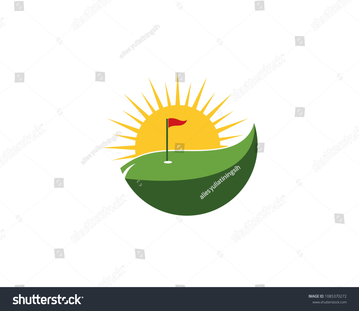 Golf Logo Design Vector Illustration Stock Vector (Royalty Free ...