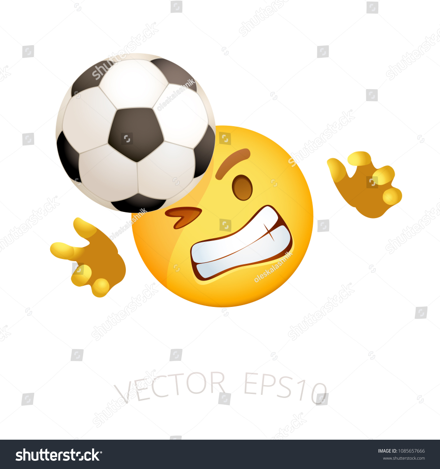Vektor Stok Football Goalie Emoji Vector Smile Goalkeeper (Tanpa Royalti) 1...