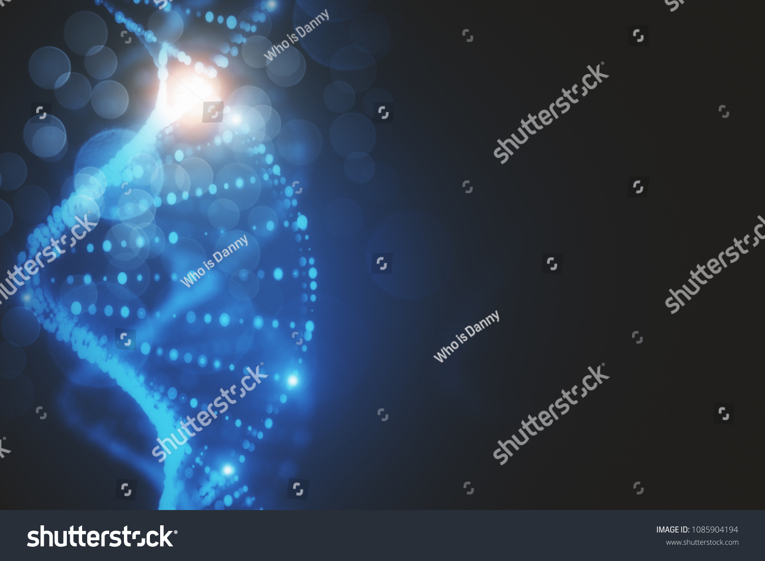 Creative Glowing Blurry Blue Dna Wallpaper Stock Illustration 