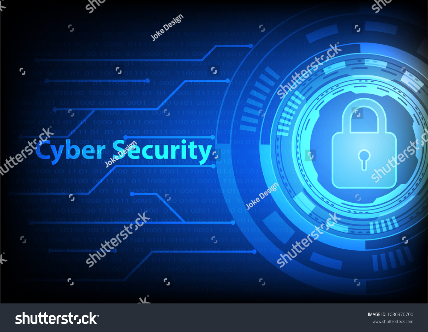 Cyber Security Technology Background Vector Illustration Stock Vector ...