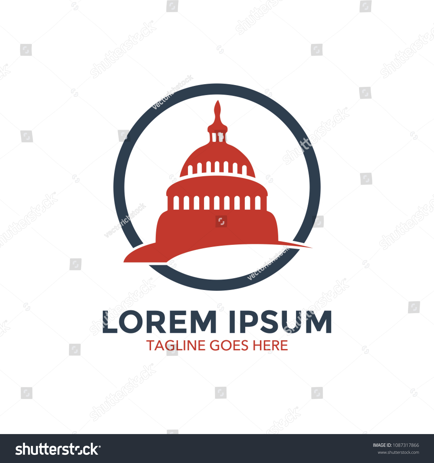 Capitol Logo Icon Vector Illustration Stock Vector (Royalty Free ...