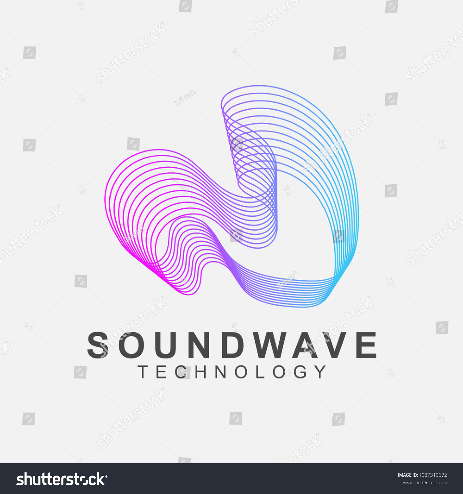 Abstract Sound Wave Technology Logo Vector Stock Vector (Royalty Free ...