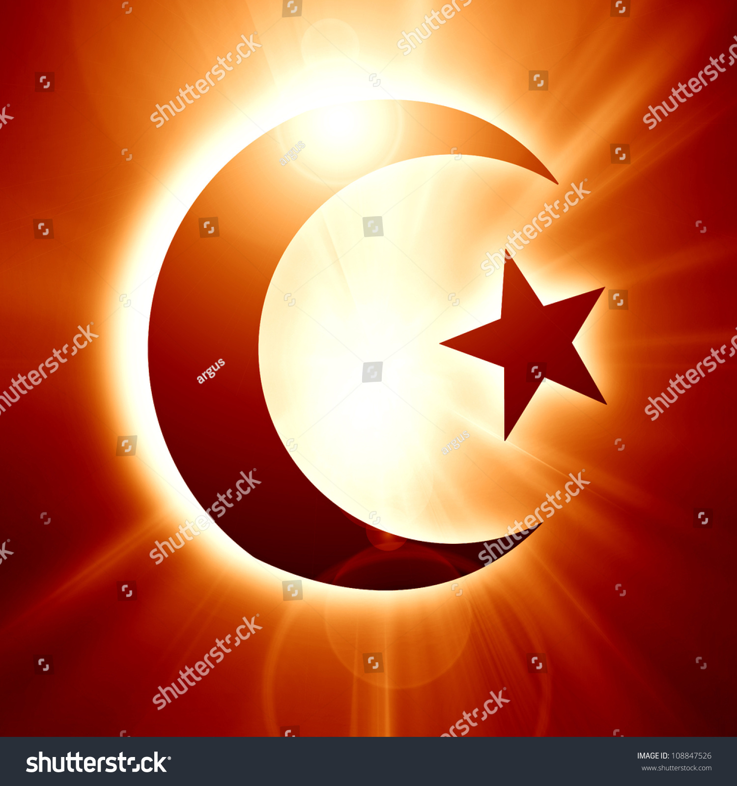 Турецкий полумесяц со звездой