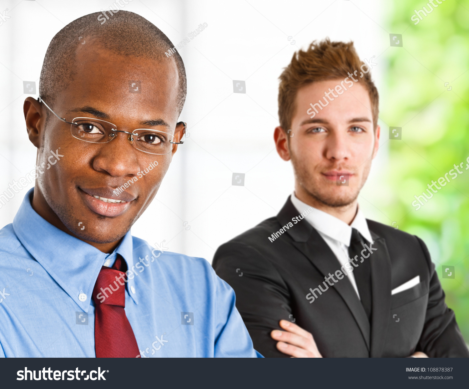 Portrait Two Handsome Businessmen Stock Photo 108878387 Shutterstock