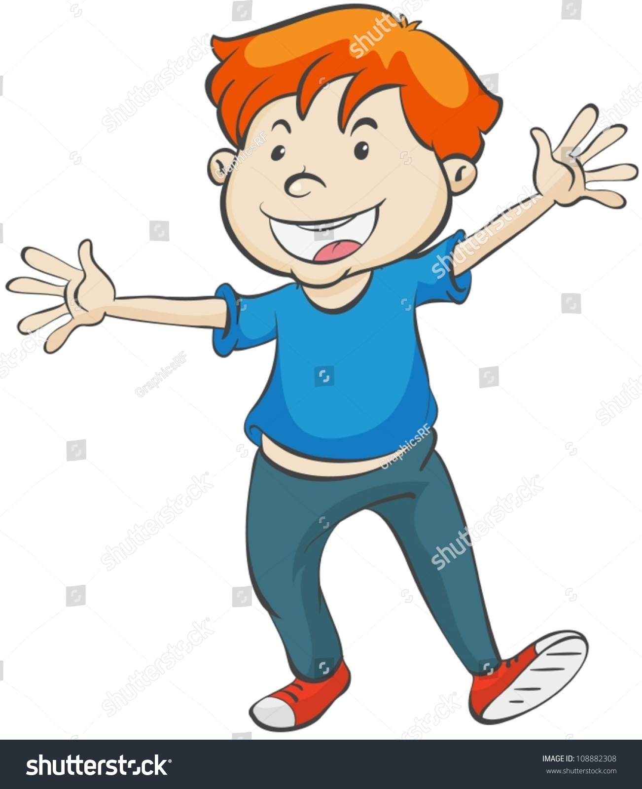 Illustration Boy On White Background Stock Vector (royalty Free 