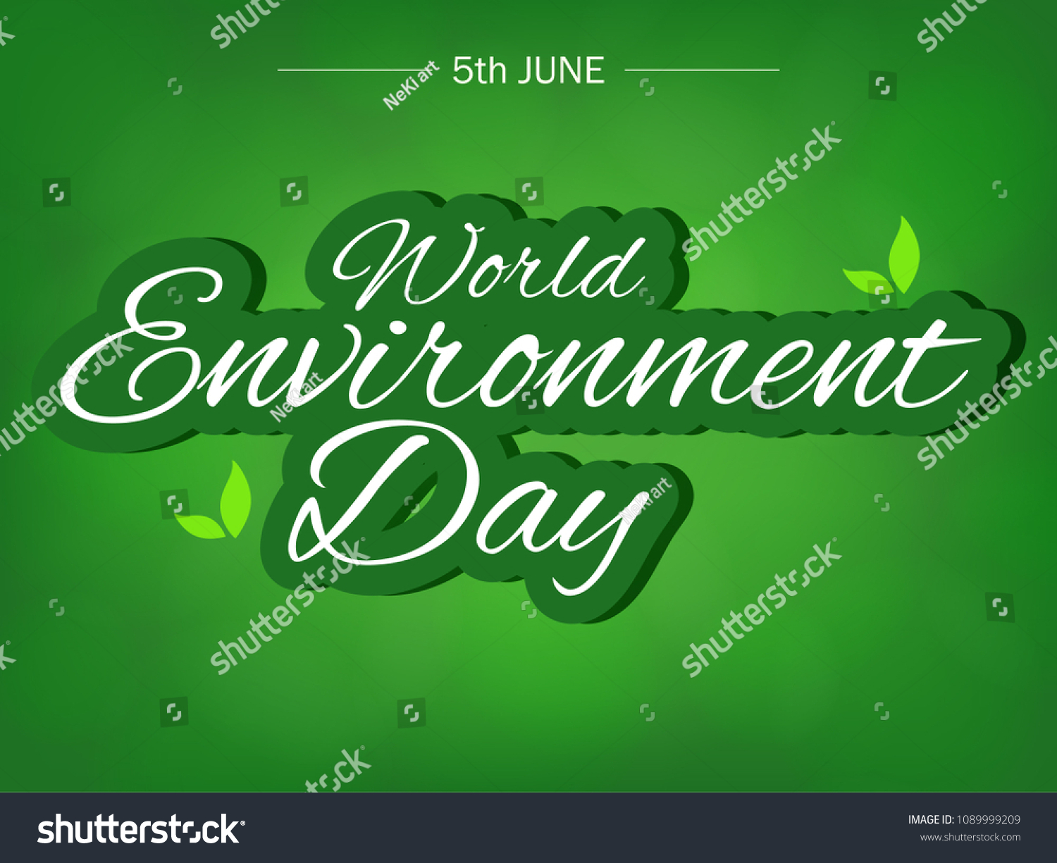 World Environment Day Lettering Card Poster Stock Vector (Royalty Free ...