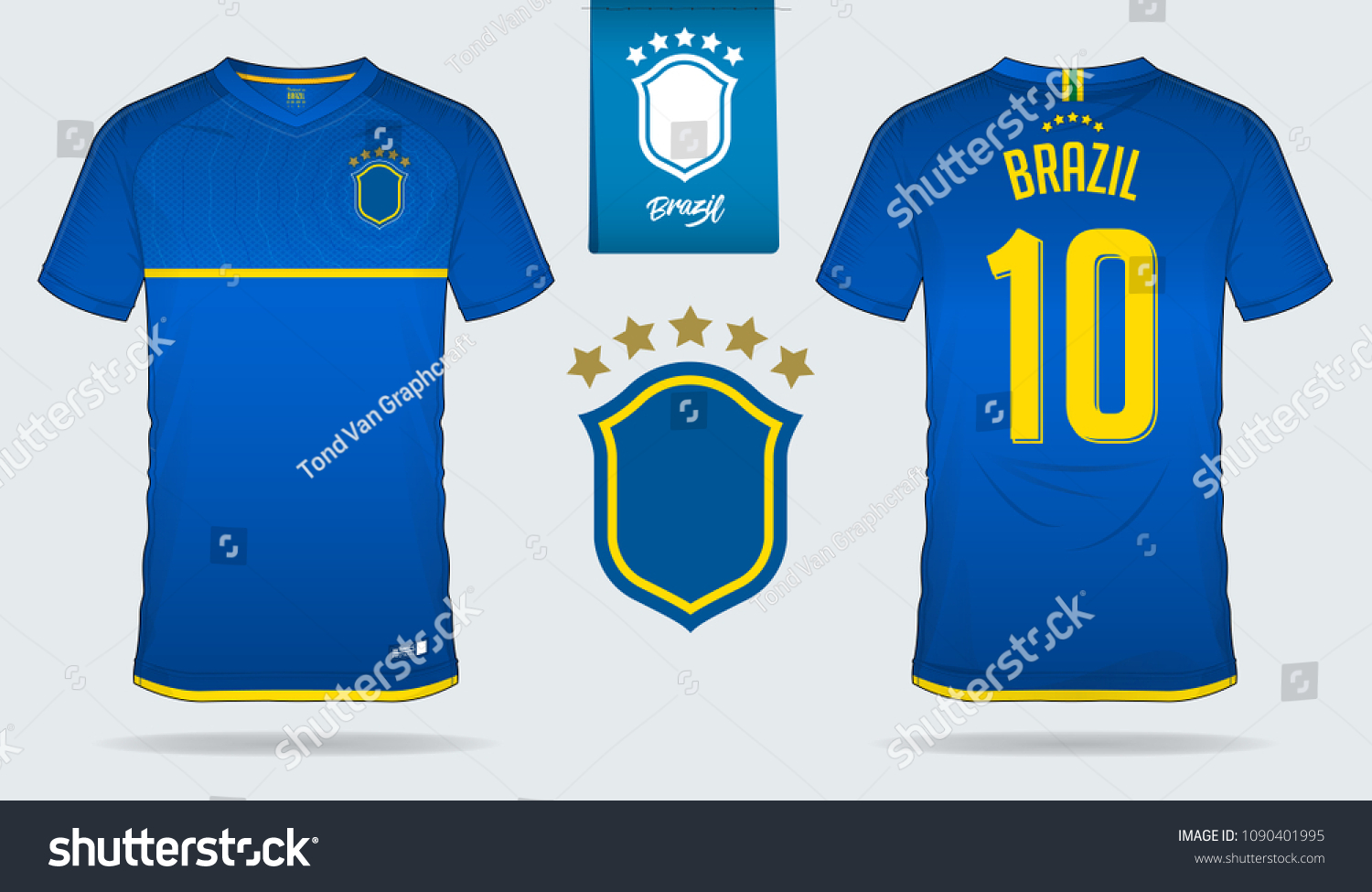 Set Soccer Jersey Football Kit Template Stock Vector (Royalty Free ...