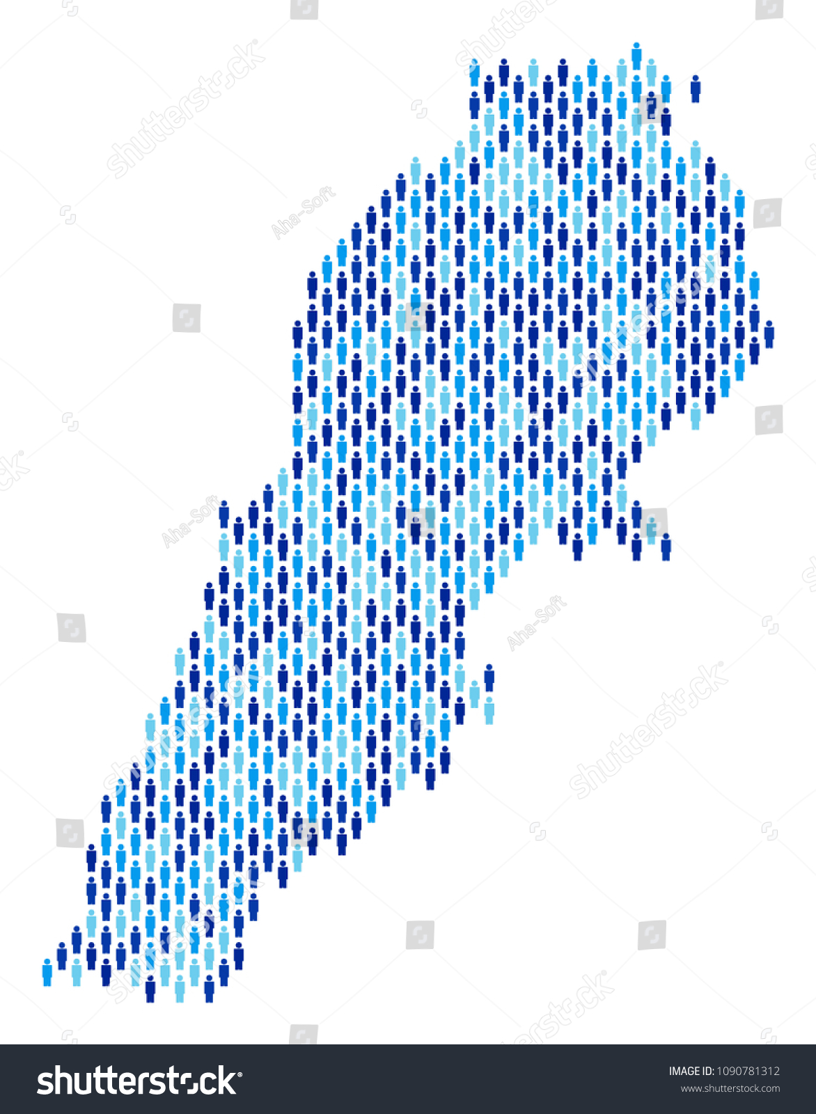 Population Lebanon Map Demography Vector Pattern 库存矢量图（免版税）1090781312 ...