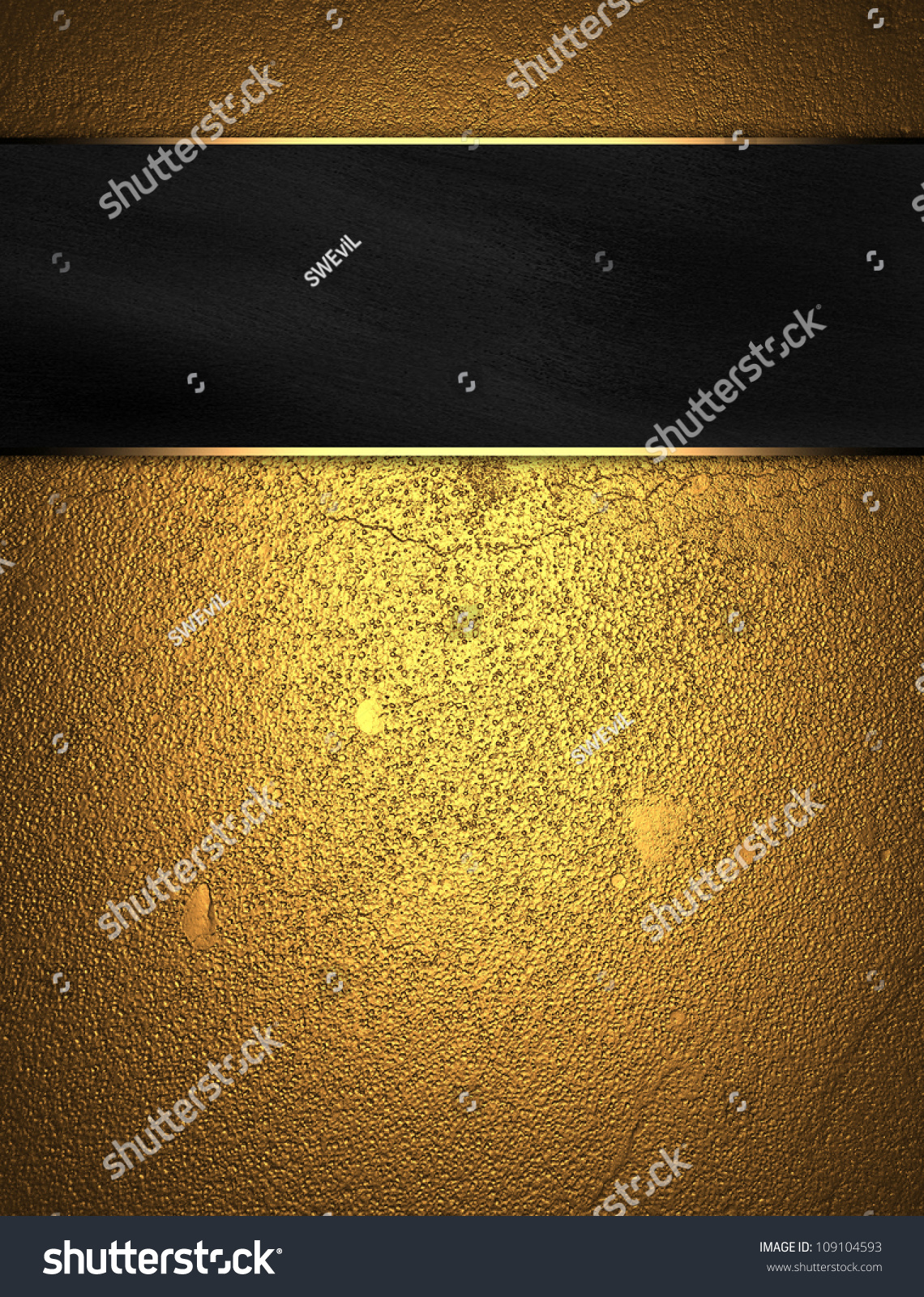 Gold Background Black Name Plate Stock Illustration 109104593 ...