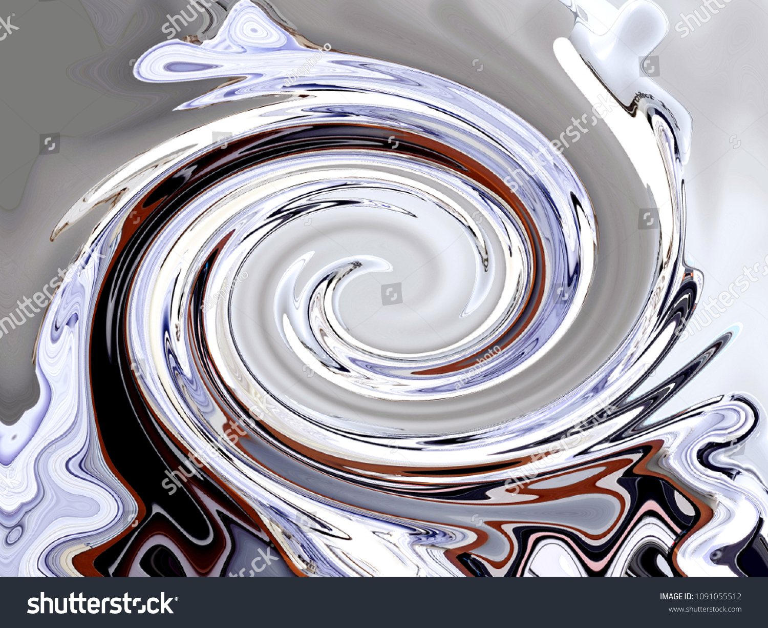 Brown Color Swirl Abstract Texture Modern Stock Illustration 1091055512 ...