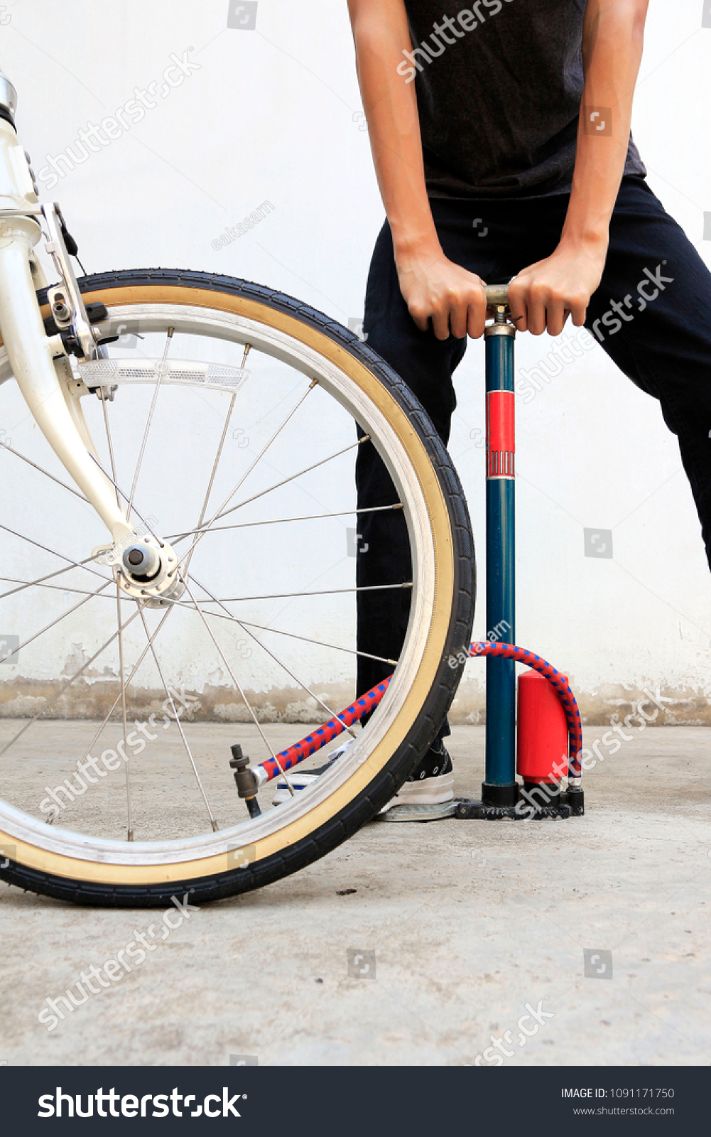 inflating bicycle tires