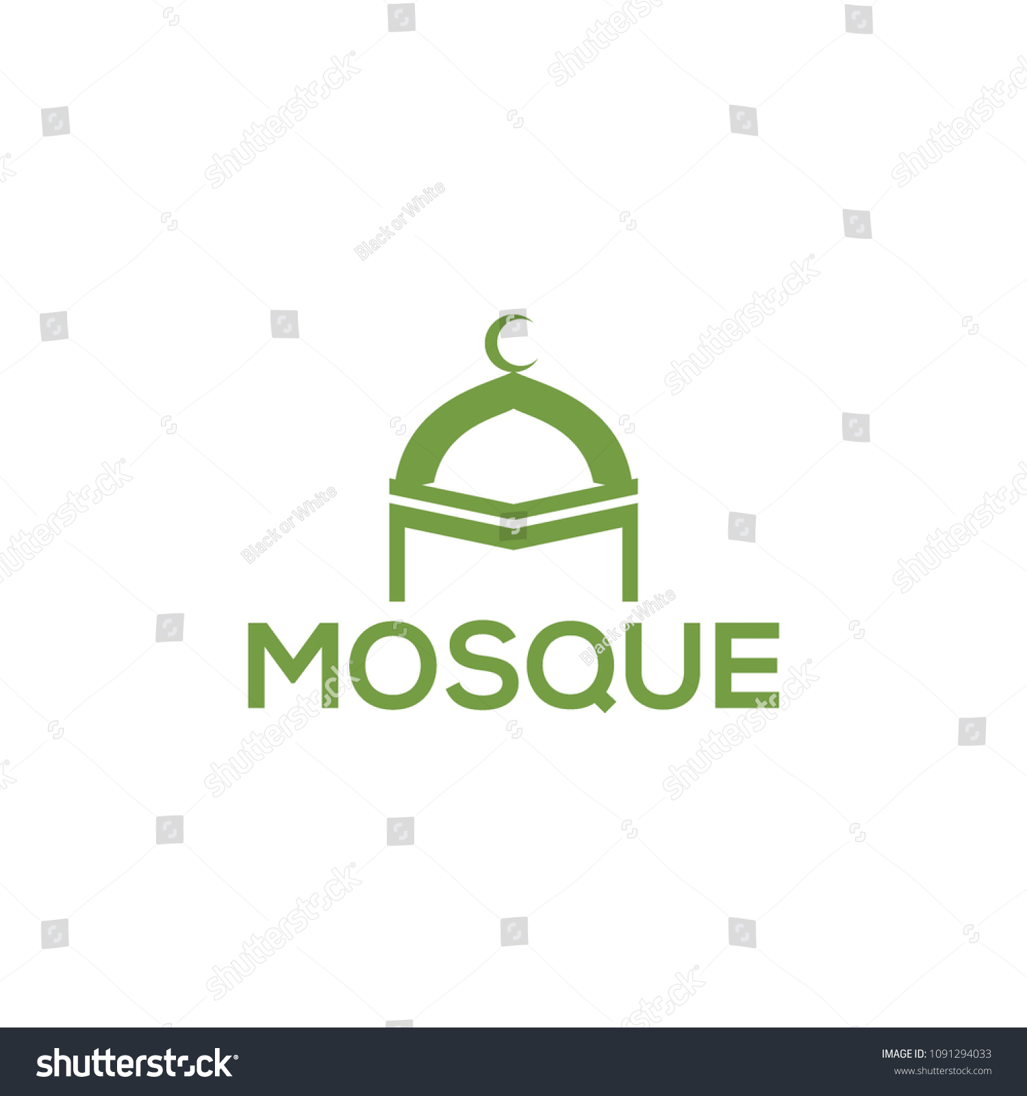 Mosque Logo Design Stock Vector (Royalty Free) 1091294033 | Shutterstock