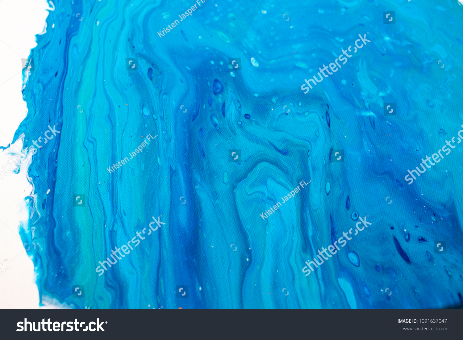 Acrylic Paint Pouring Background Abstract Art Stock Photo 1091637047 ...