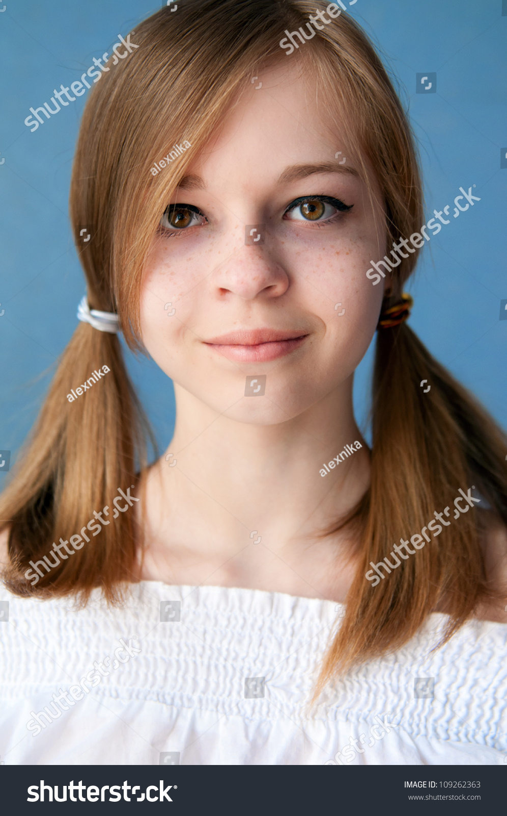 Freckled Girl With Pigtails Porn