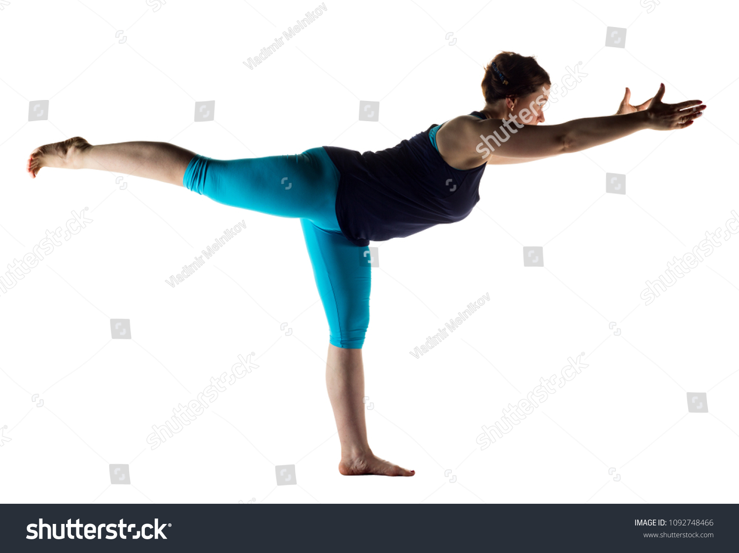 Tuladandasana Balancing Stick Pose Advanced Yoga Stock Photo 1092748466 ...