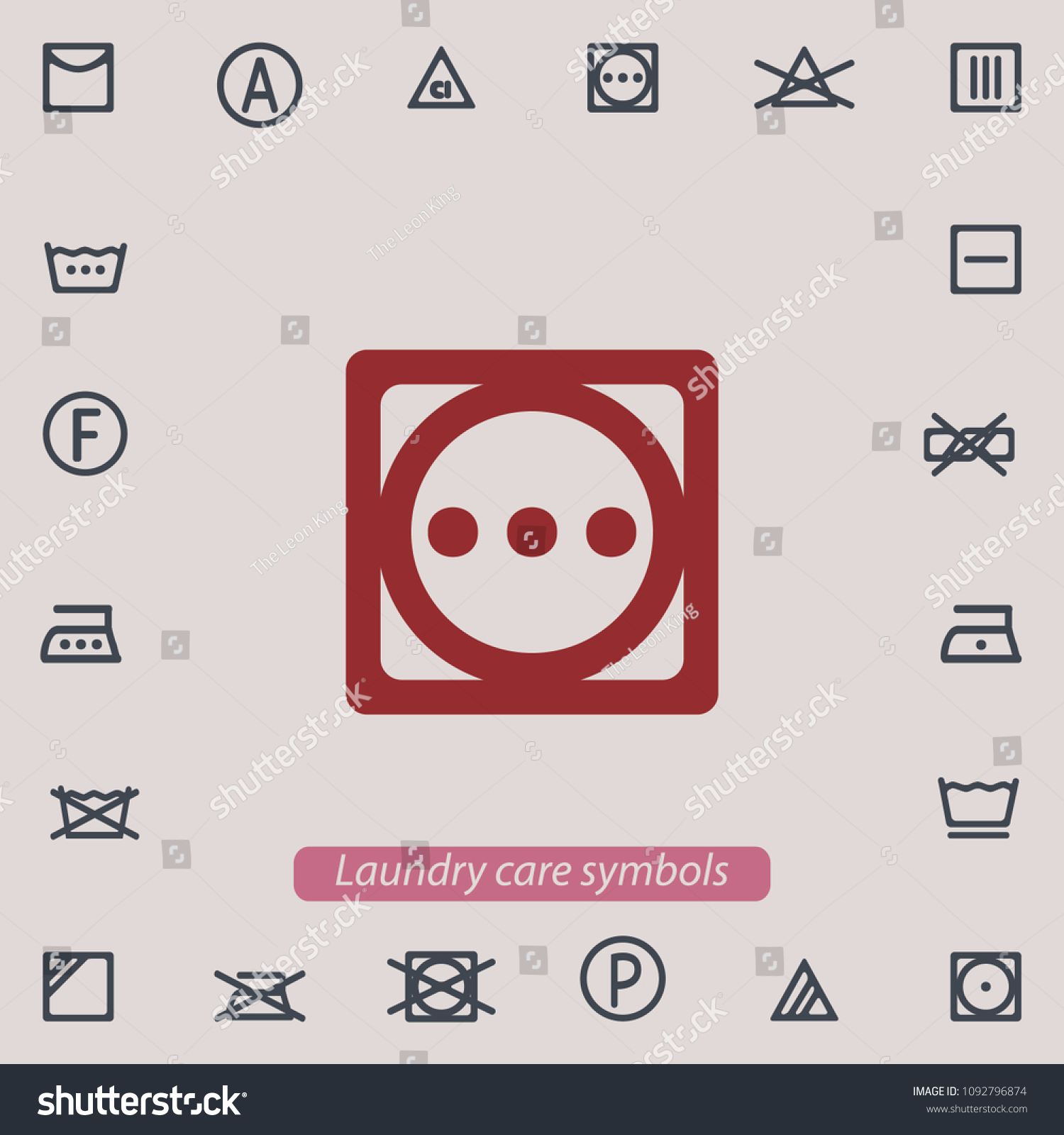 Laundry Care Symbols Set Vector Design Stock Vector (Royalty Free ...