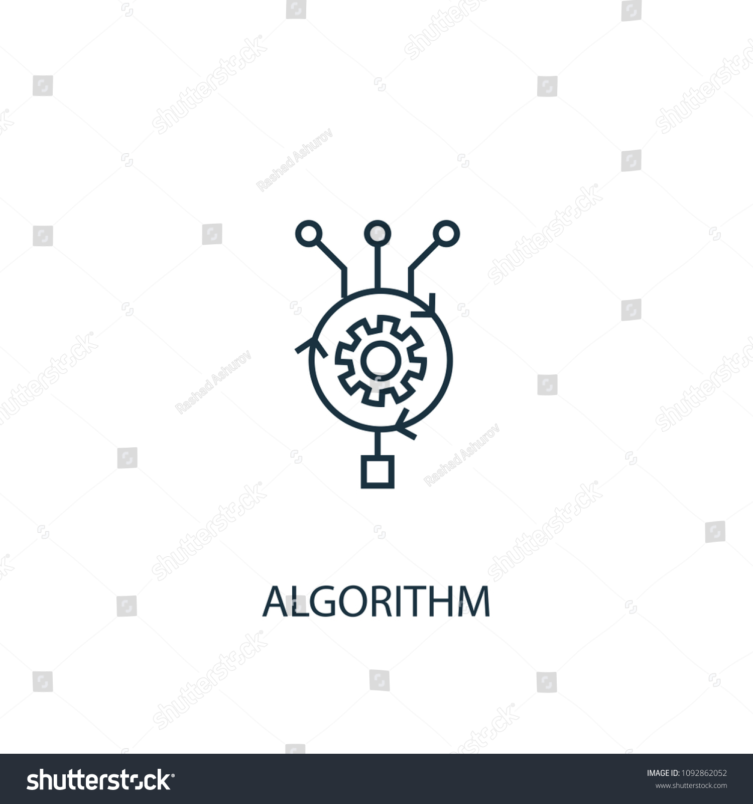 Algorithm Icon Simple Element Illustration Algorithm Stock Vector ...
