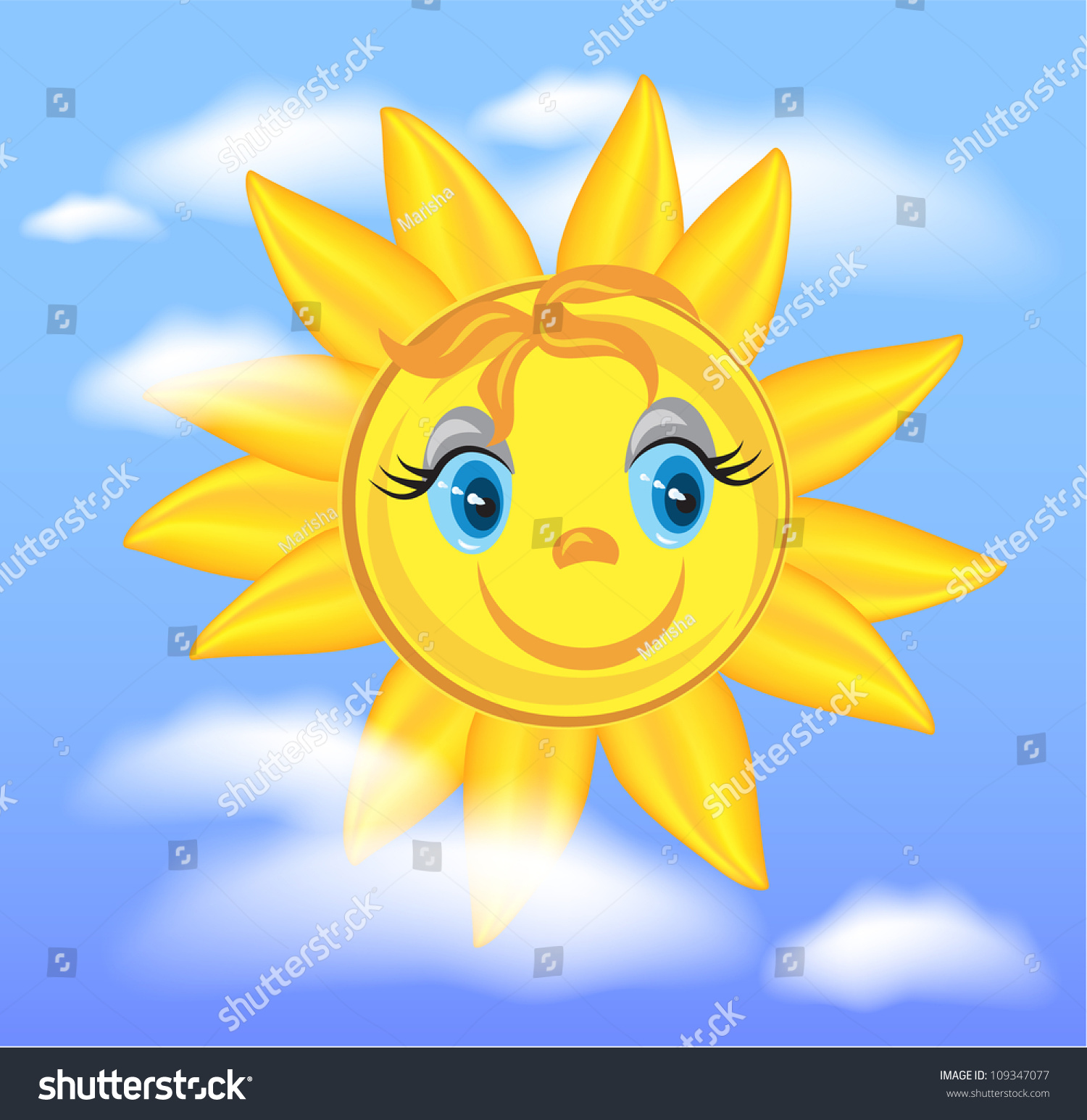 Солнышко лучистое на небе для детей
