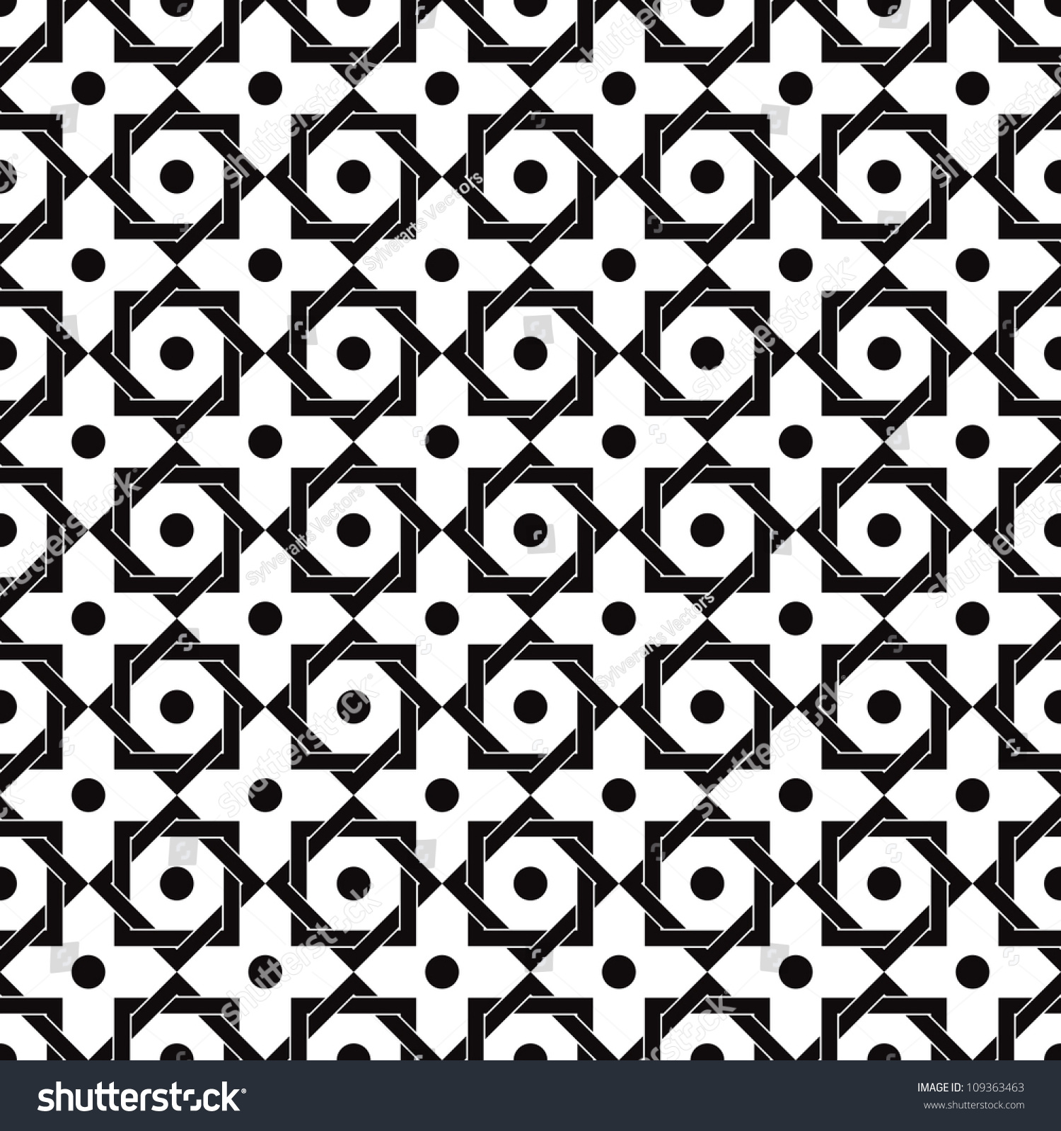 Vintage Star Shaped Tiles Seamless Pattern Stock Vector (Royalty Free ...