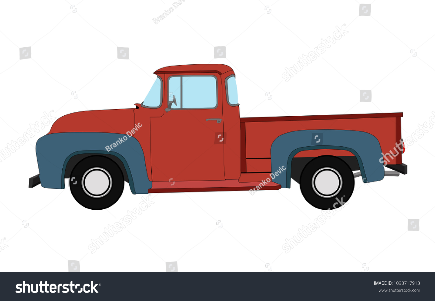 Classic American Car Vector Illustration Isolated Stock Vector (Royalty ...