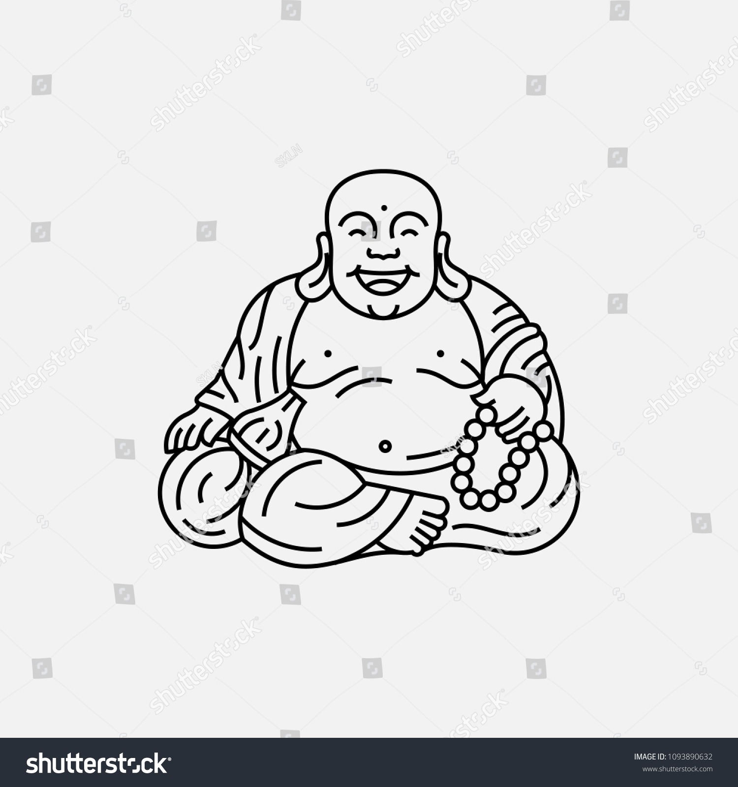 Толстый Будда вектор