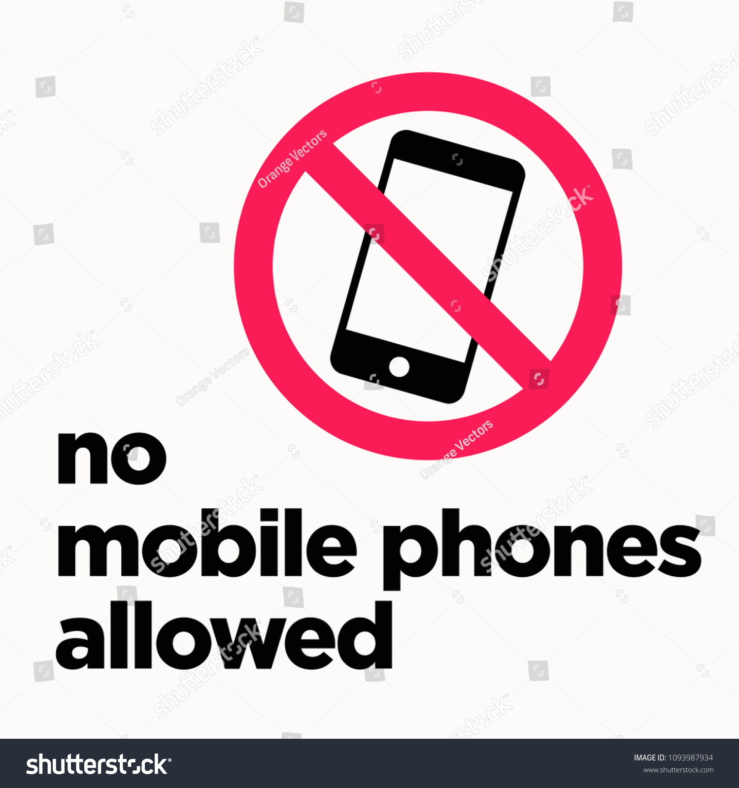 No Mobile Phones Allowed Sticker Sign Stock Vector (Royalty Free ...