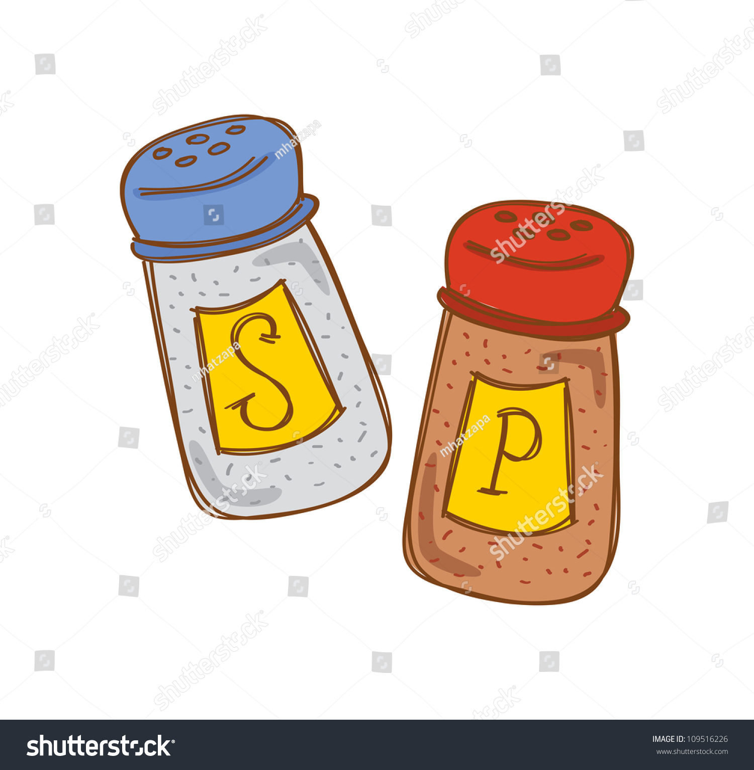 Salt Pepper Doodle Style Stock Vector (Royalty Free) 109516226 ...