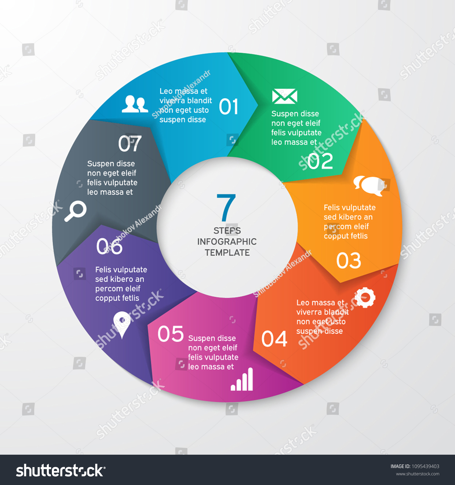 Circle Arrows Infographics Template Cycle Diagram Stock Vector (royalty 