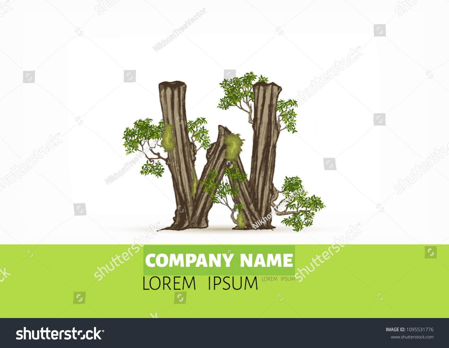 Tree Fonttwisted Tree Shape Letterletter B Stock Vector (Royalty Free ...