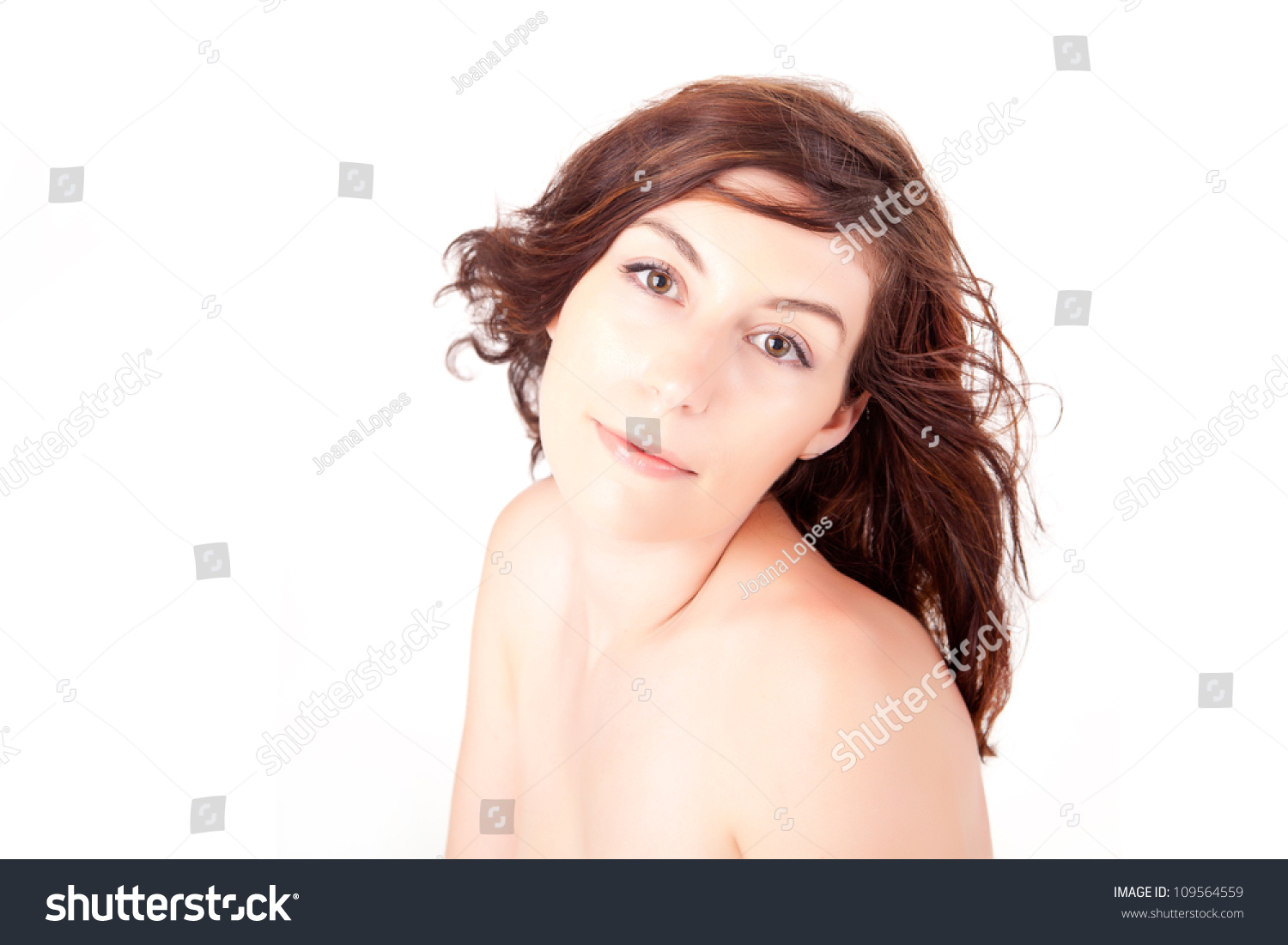 Beautiful Naked Woman Over White Background Stock Photo Shutterstock