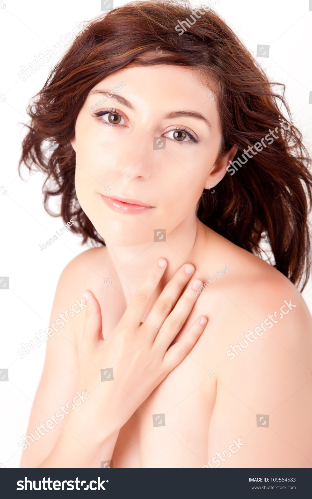 Beautiful Naked Woman Over White Background Stock Photo Shutterstock